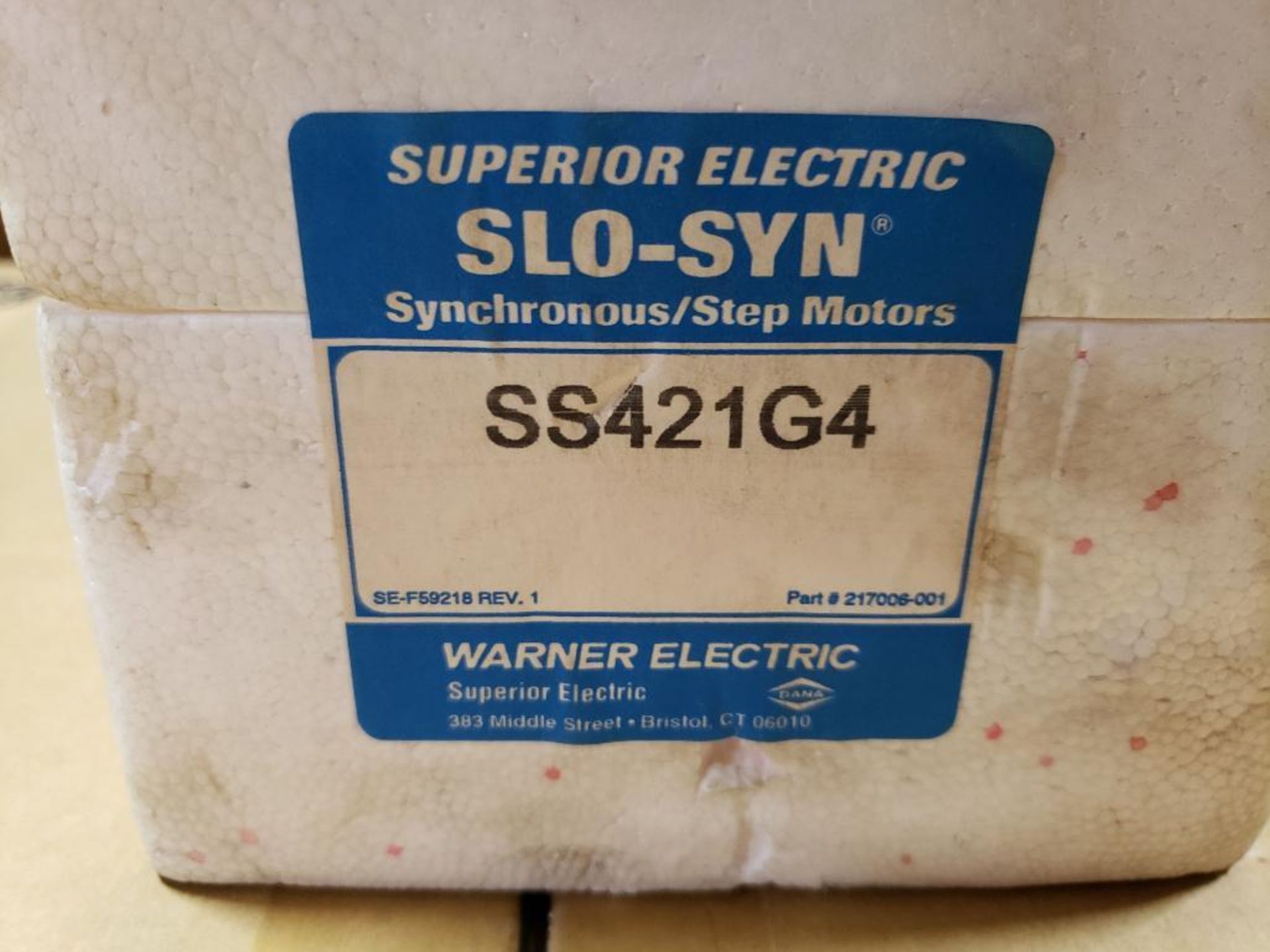 Warner Electric SS421G4 Superior Electric SLO-SYN synchronous / step motor. New in box. - Image 2 of 3