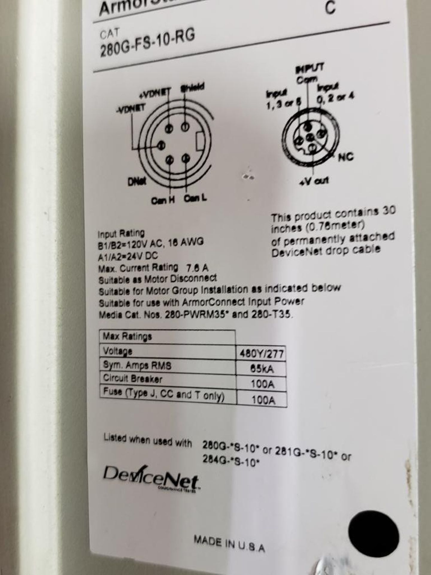 Allen Bradley Guardmaster ArmorStart Control module. 281G-F12S-10B-RRG-CBG. - Image 6 of 8