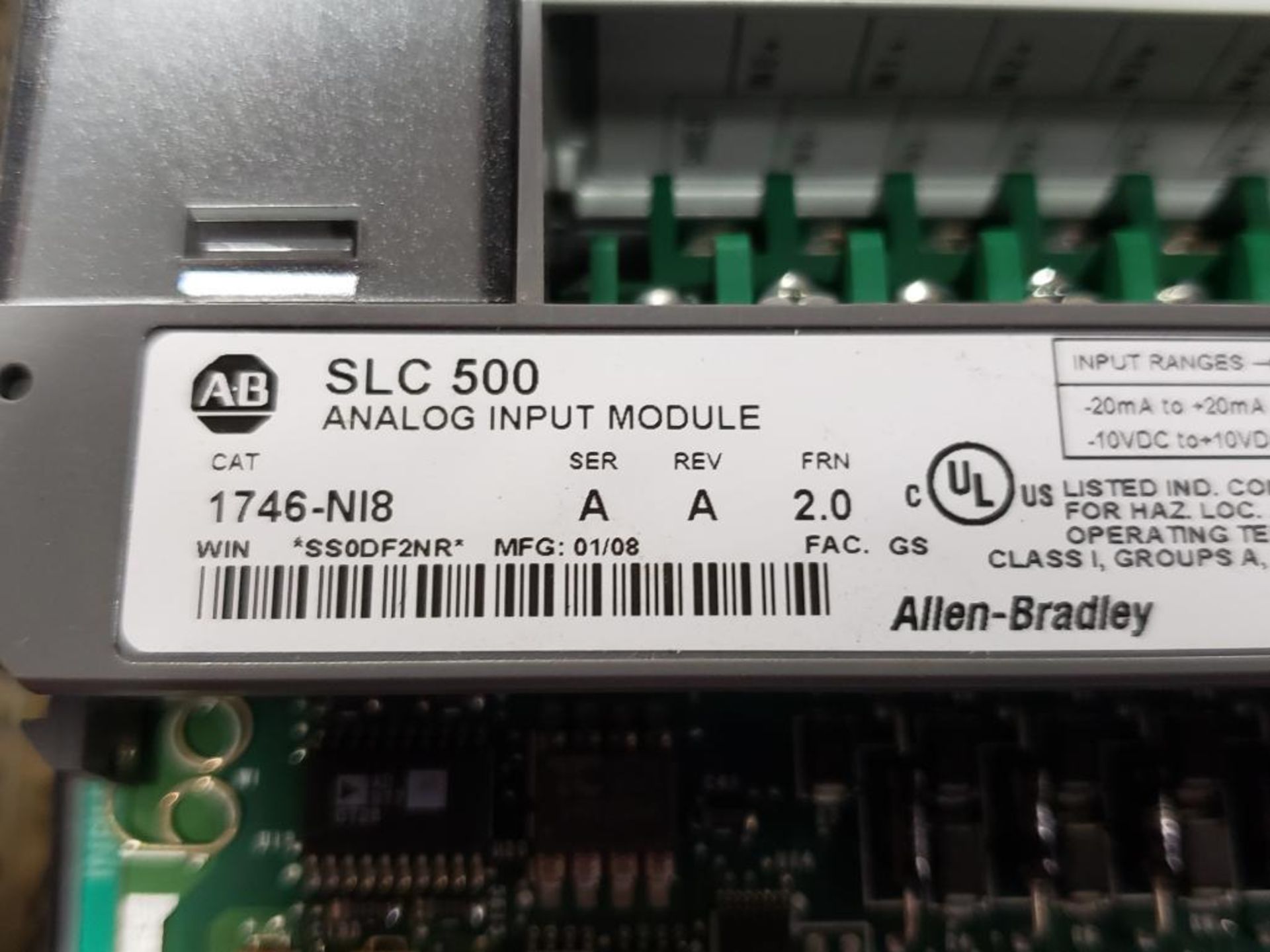 Allen Bradley SLC 5/04 programmable control rack. CPU, Input, output. - Image 10 of 14