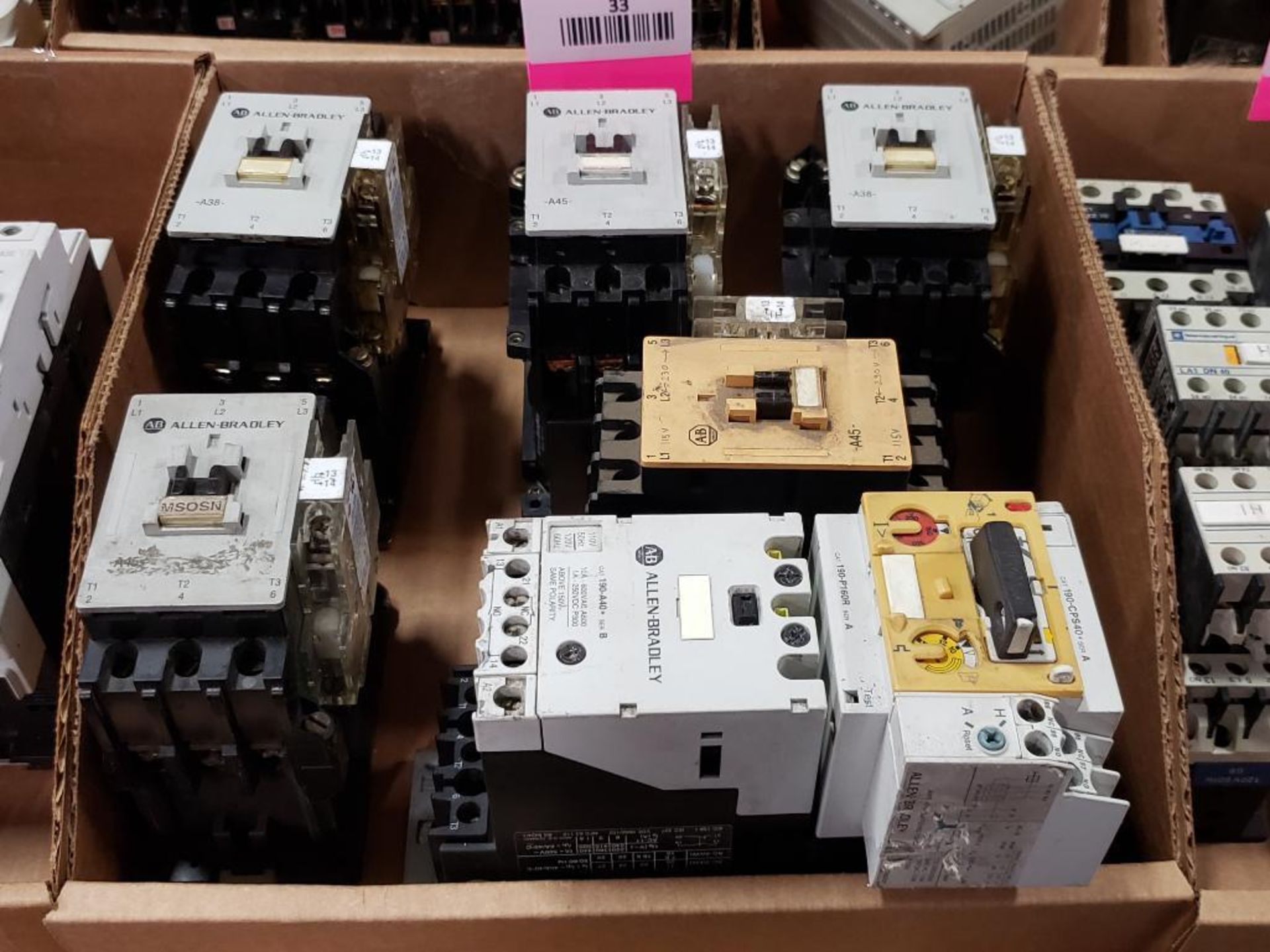 Assorted electrical contactor. Allen Bradley.