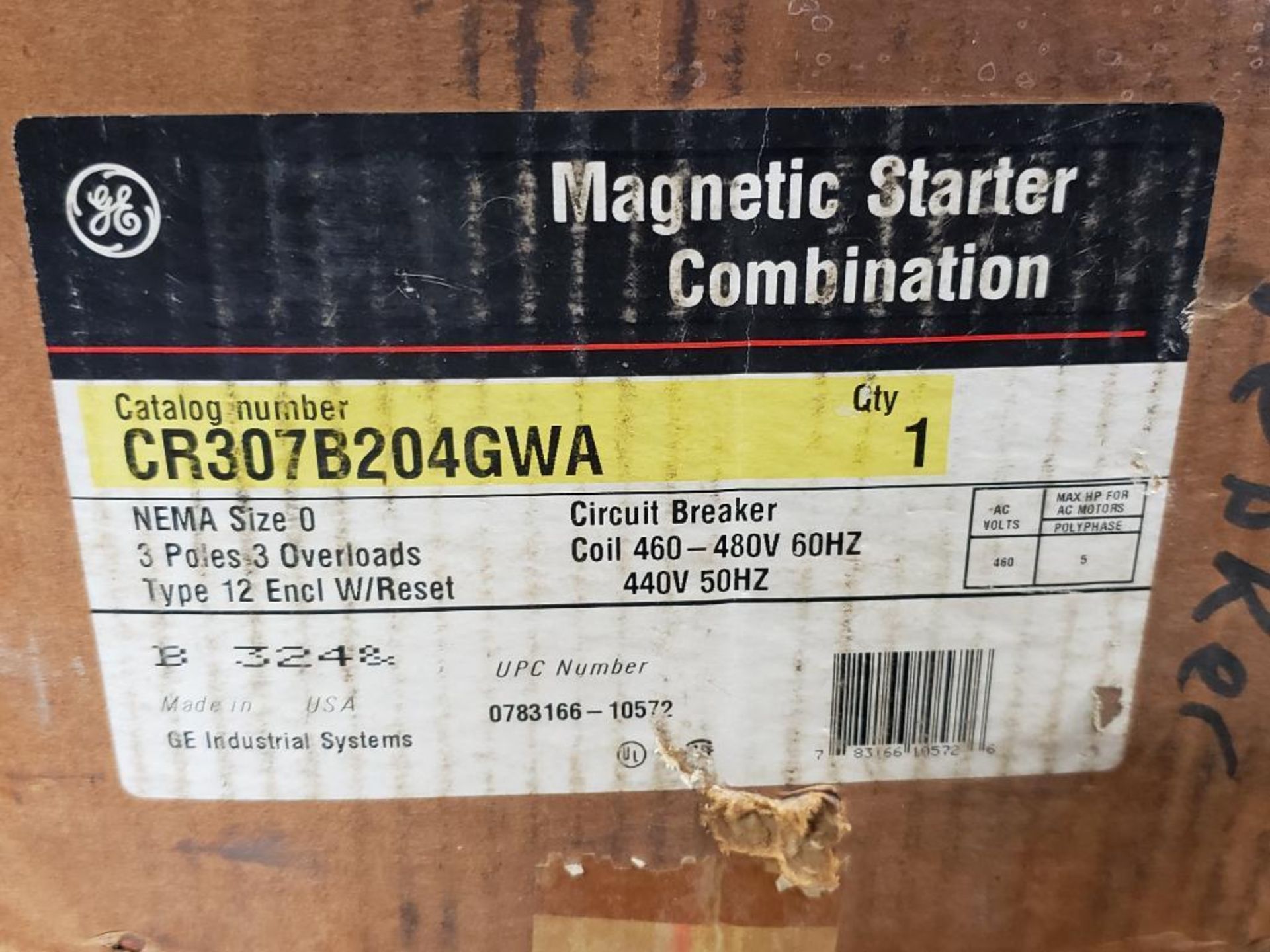 GE 300-Line Control magnetic starter combination. CR307B204GWA. - Image 4 of 4