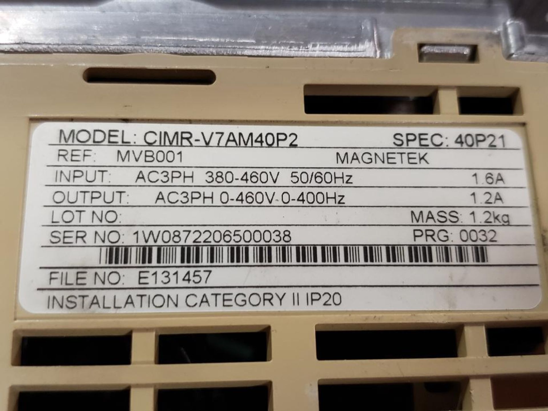 Magnetek Impulse P3 Series-2 adjustable frequency motor control. 4001-P2S2.. - Image 4 of 4