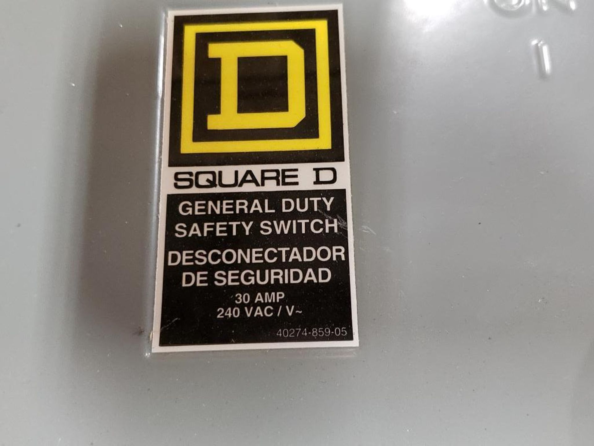 Qty 2 - Square-D general duty safety switch. 30AMP. New no box. - Image 3 of 4