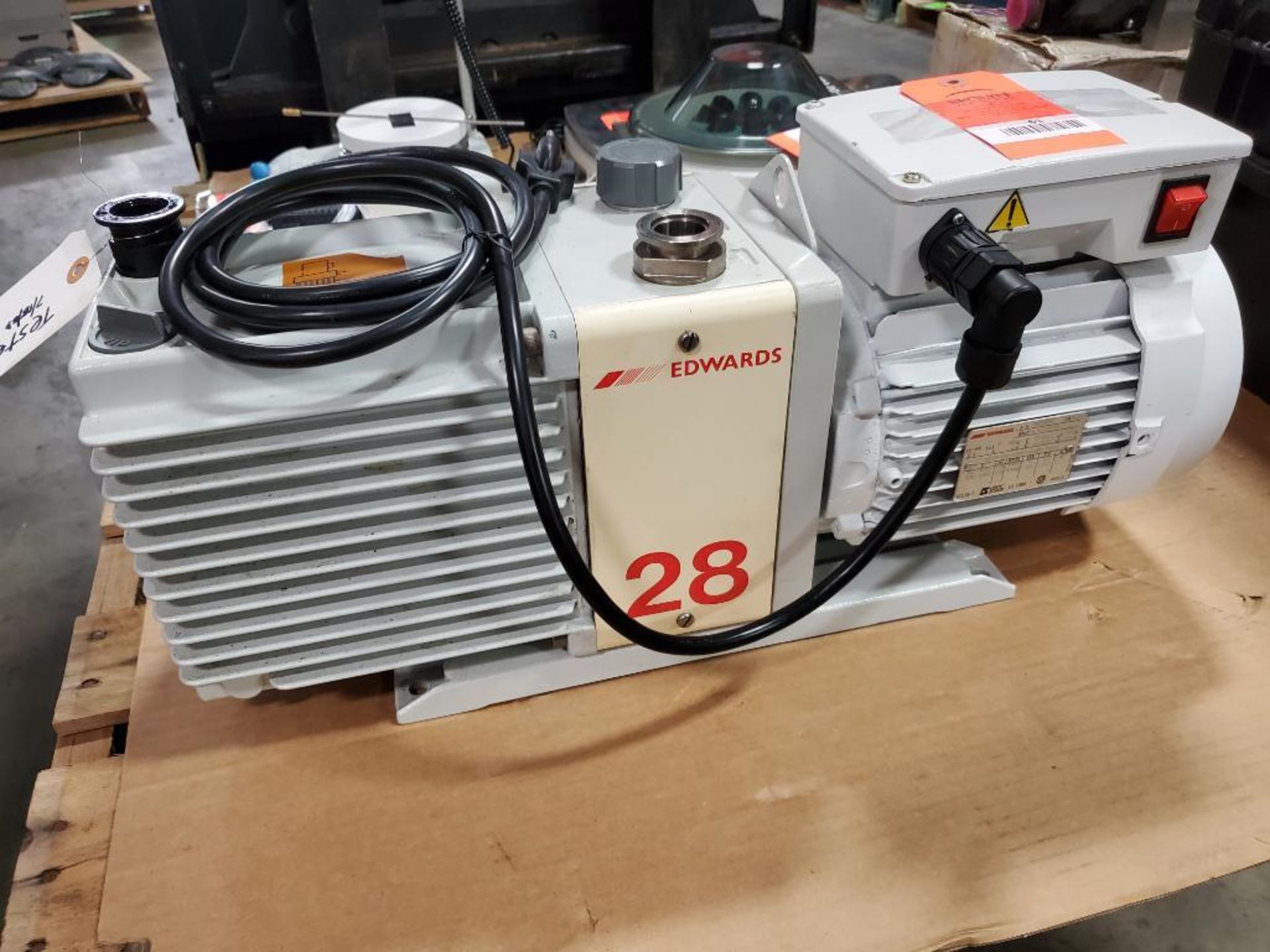 Edwards vacuum pump. Model E2M28. .90Kw. 230-240v.