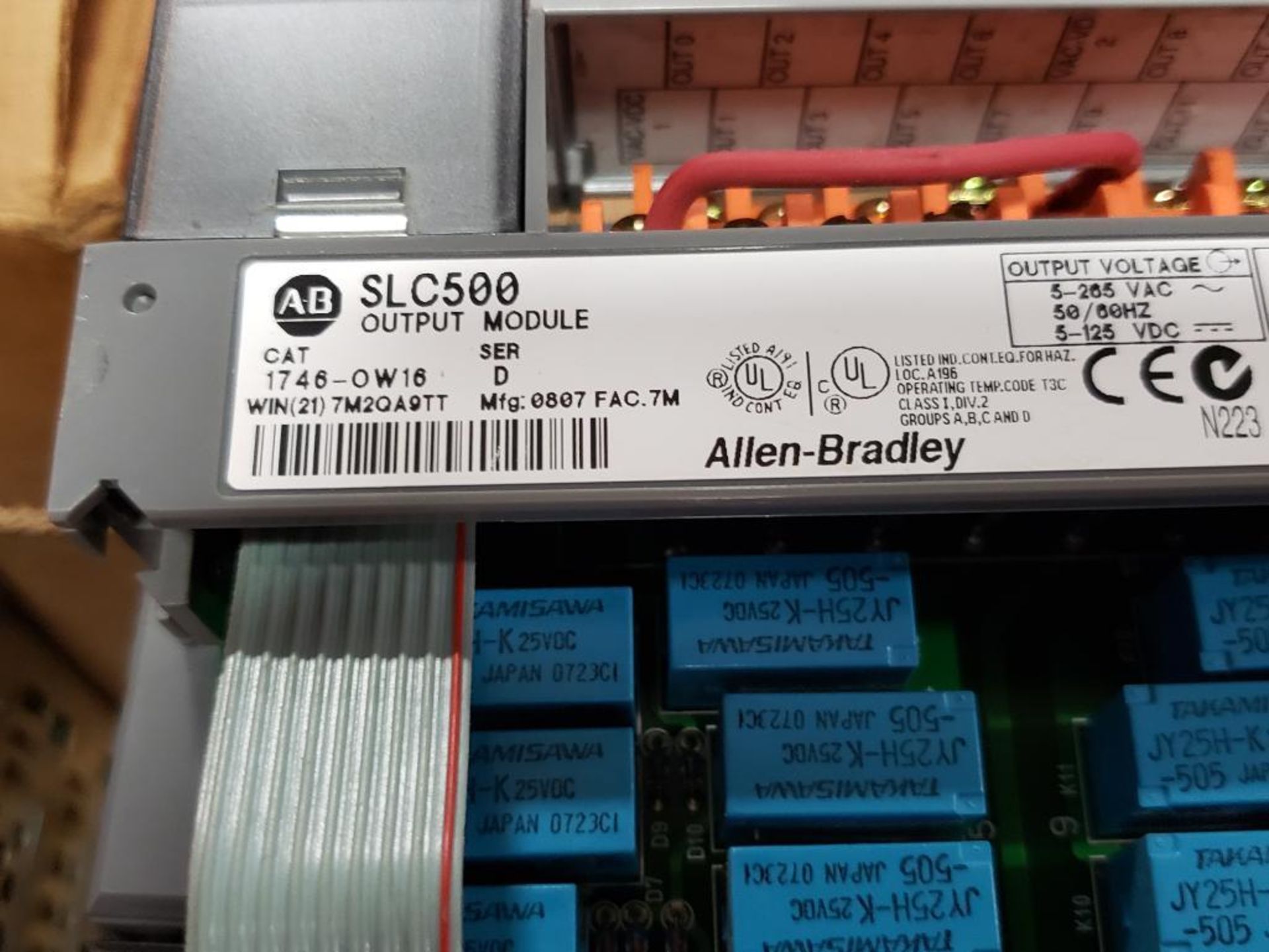 Allen Bradley SLC 5/04 programmable control rack. CPU, Input, output. - Image 14 of 14