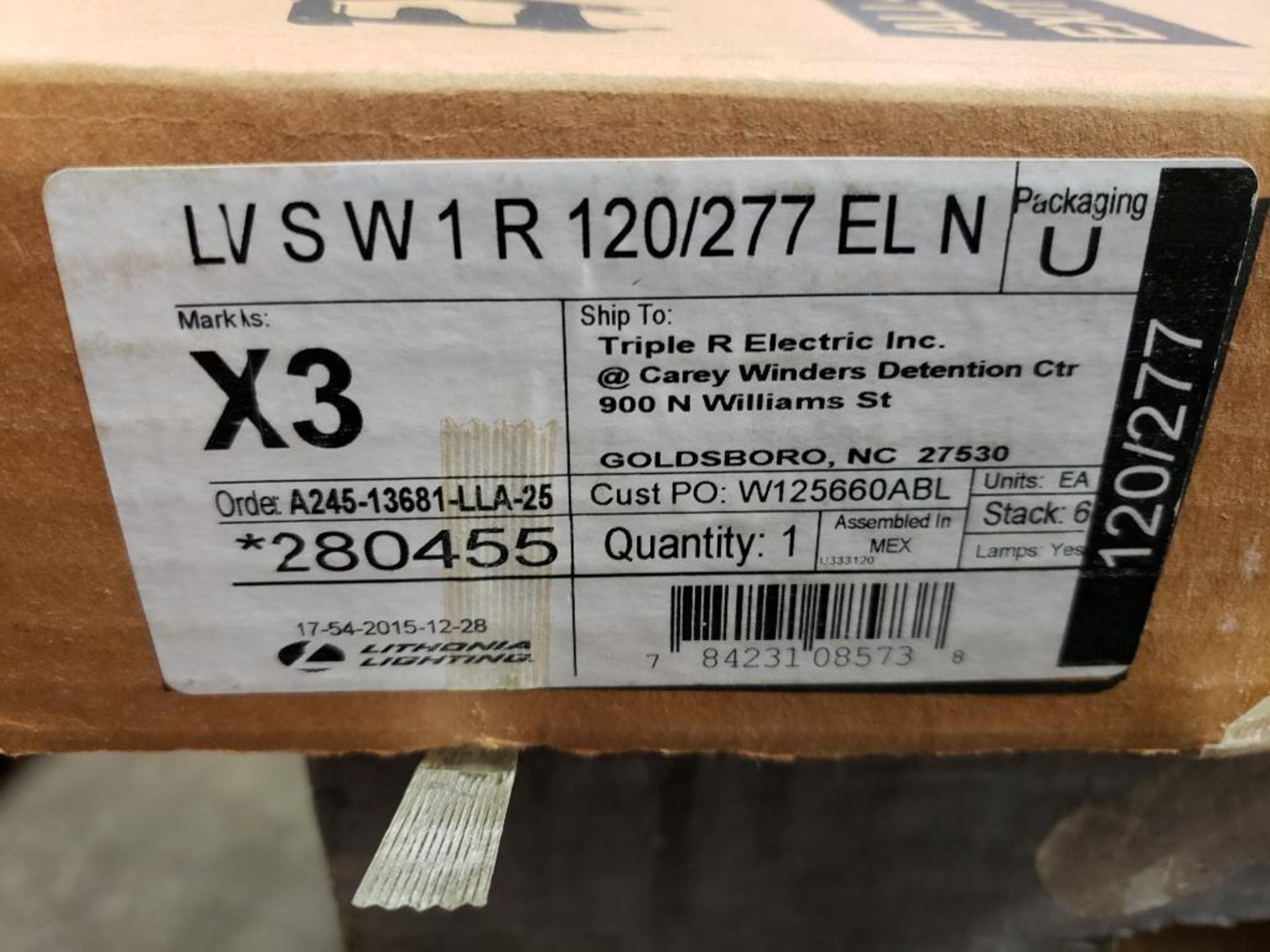 Lithonia Lighting LVSW1R 120/277 Extreme all conditions exit sign. New in box. - Image 2 of 2