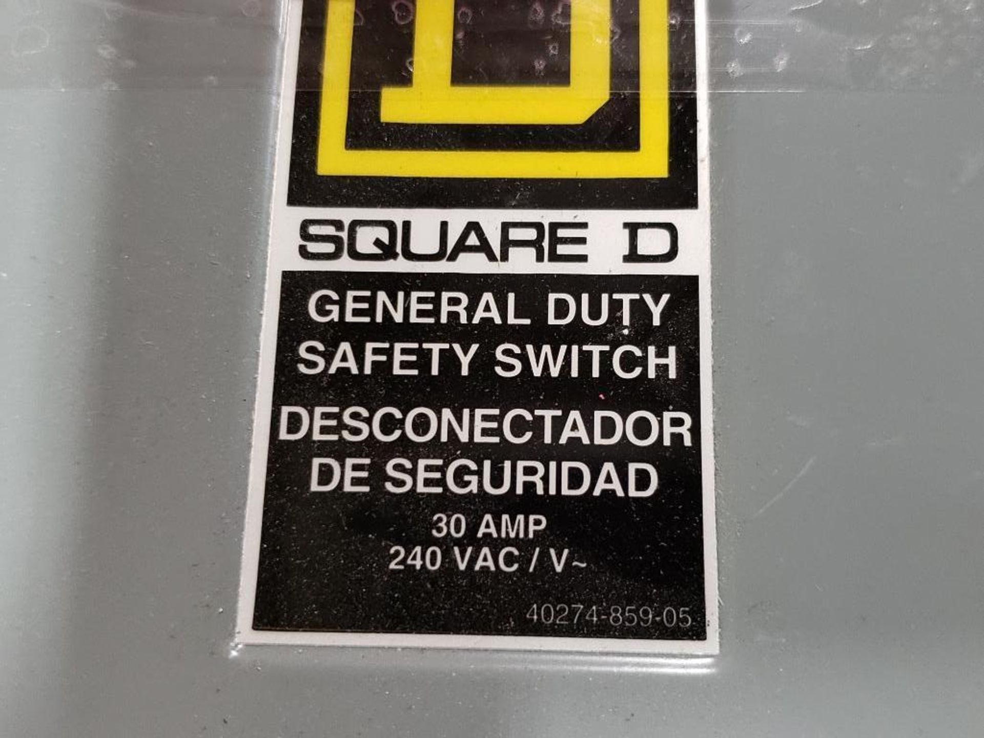 Qty 2 - Square-D general duty safety switch. 30AMP. New no box. - Image 2 of 4