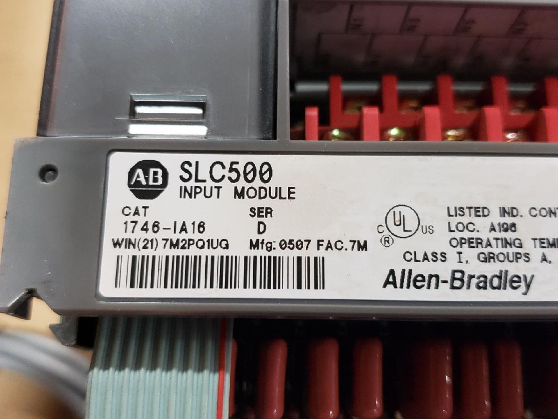 Allen Bradley SLC 500 programmable control rack. Input, output. - Image 7 of 10
