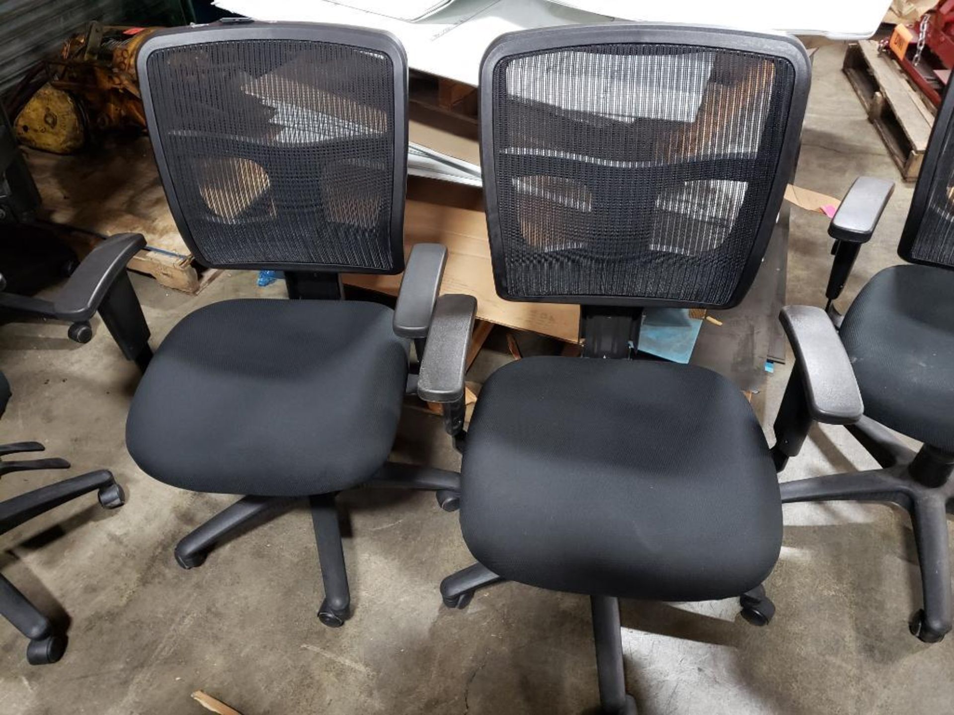 Qty 2 - Lorell mesh back office chair. LLR86802.