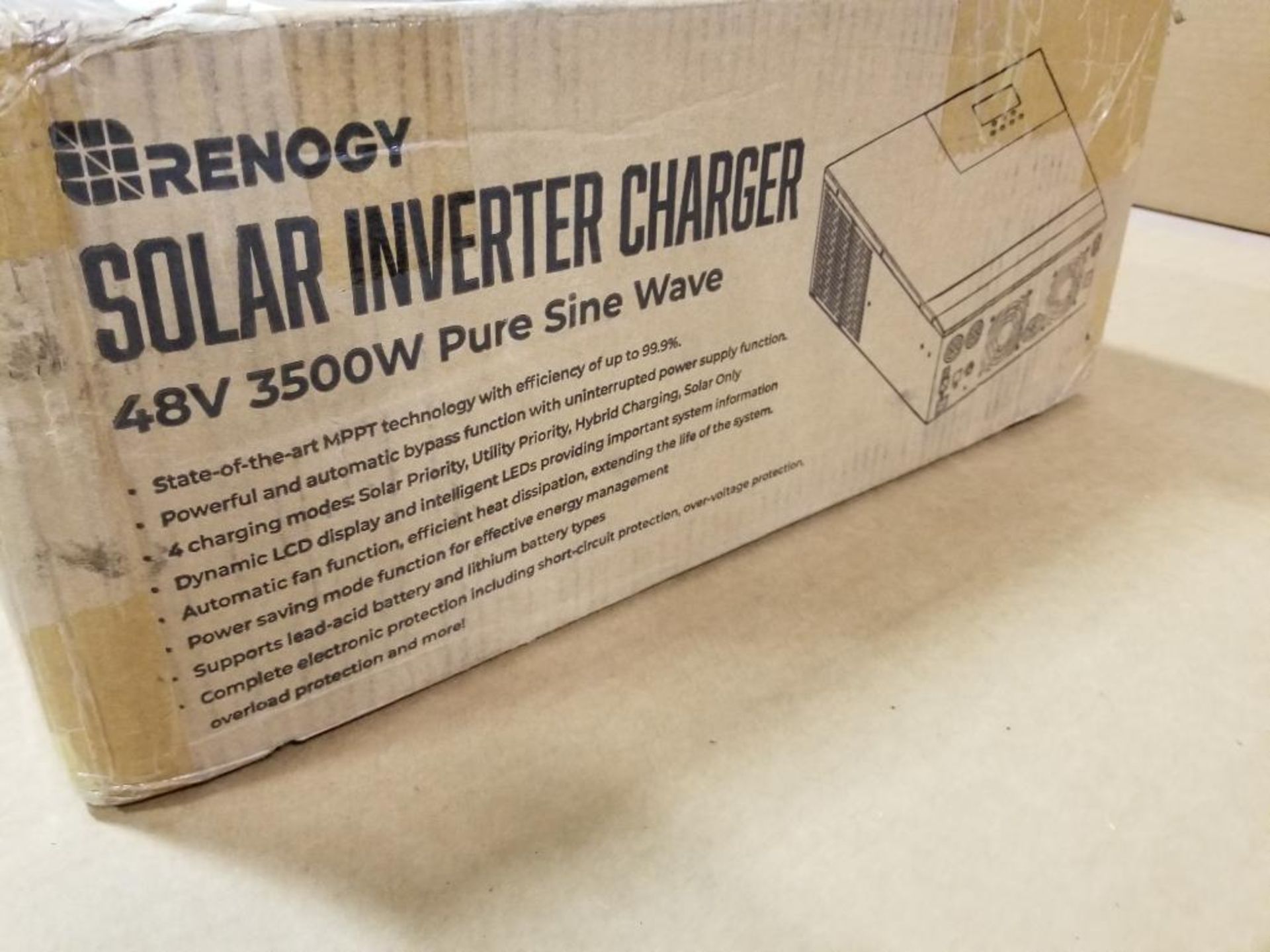 Renolgy solar inverter charger 48V 3500W. RIV4835CH1S-G2-US. - Image 3 of 8