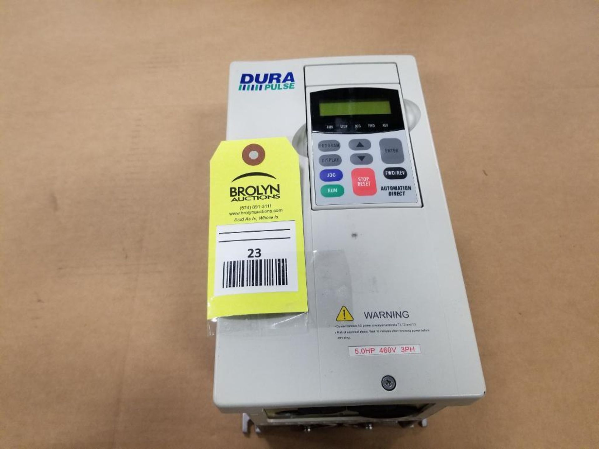 Dura Pulse GS3-45P0 AC drive. 5.0HP, 460V, 3PH.