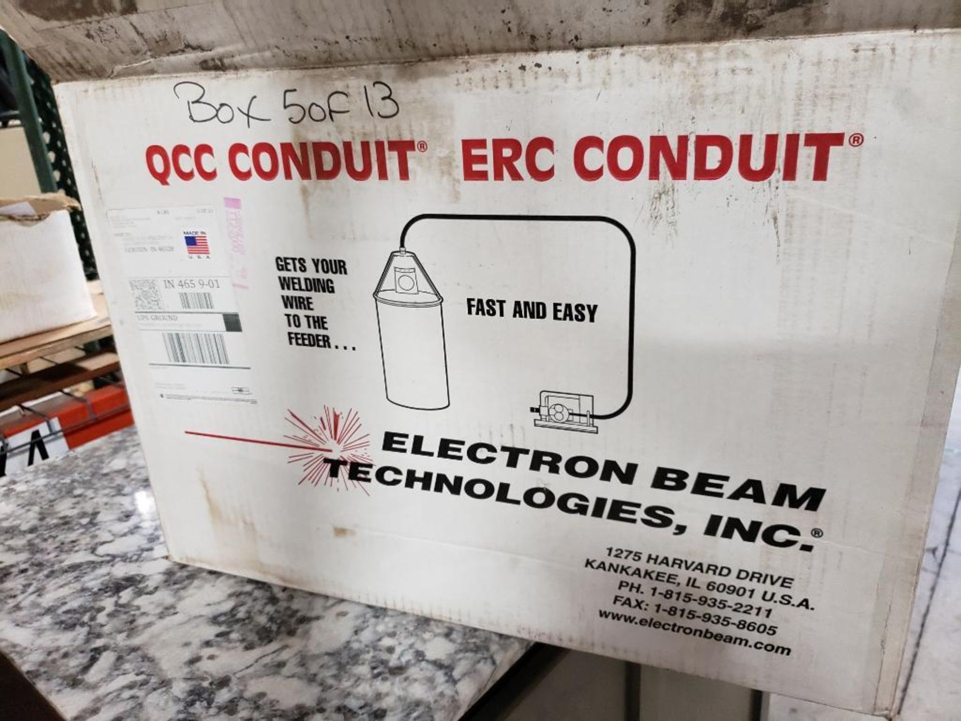 Qty 3 - Electron Beam Technologies INC. QCC Conduit / ERC Conduit feed guide.