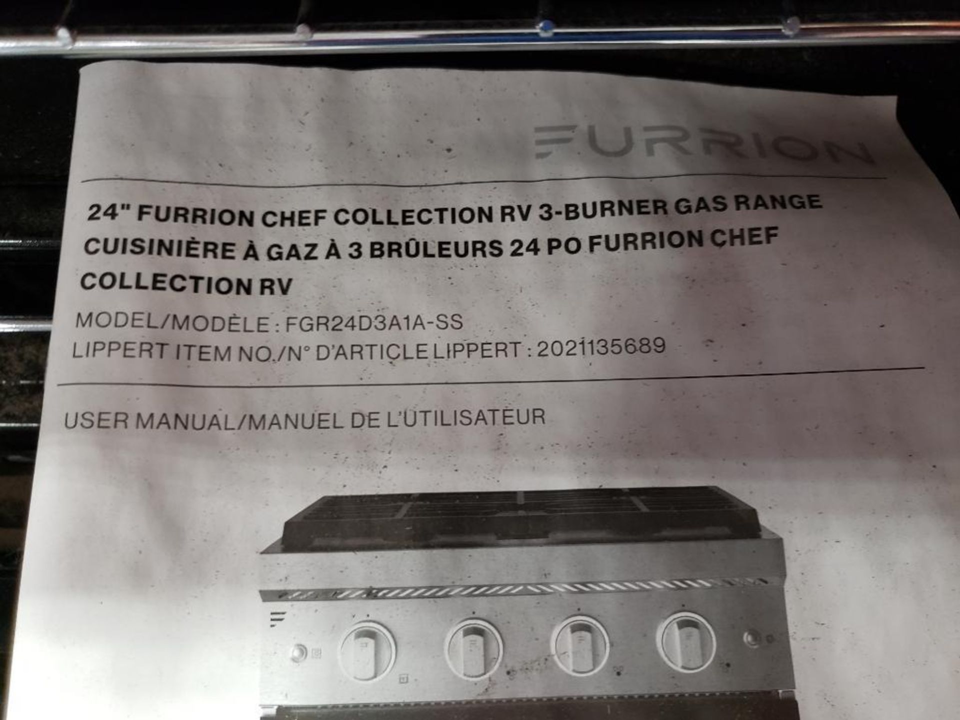 Furrion RV gas range. Model FGR24D3A1A-SS. - Image 8 of 14