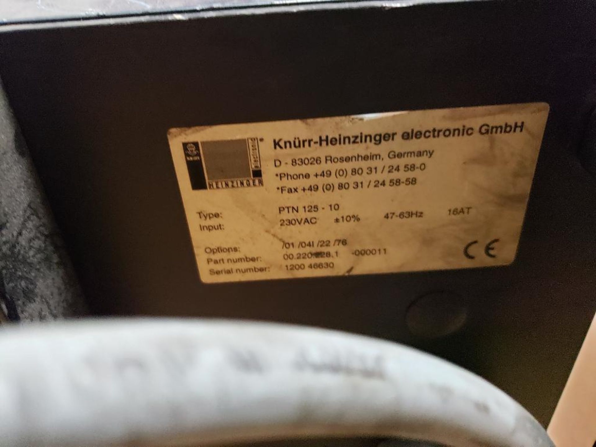 Knurr Heinzinger PTN 125-10 power supply. - Image 4 of 6