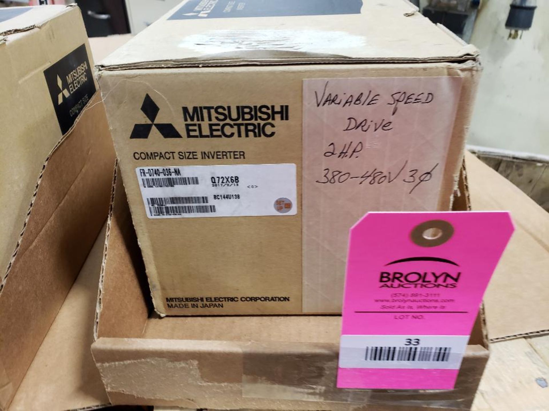 Mitsubishi Electric FR-D740-036-NA compact size inverter. New in box.