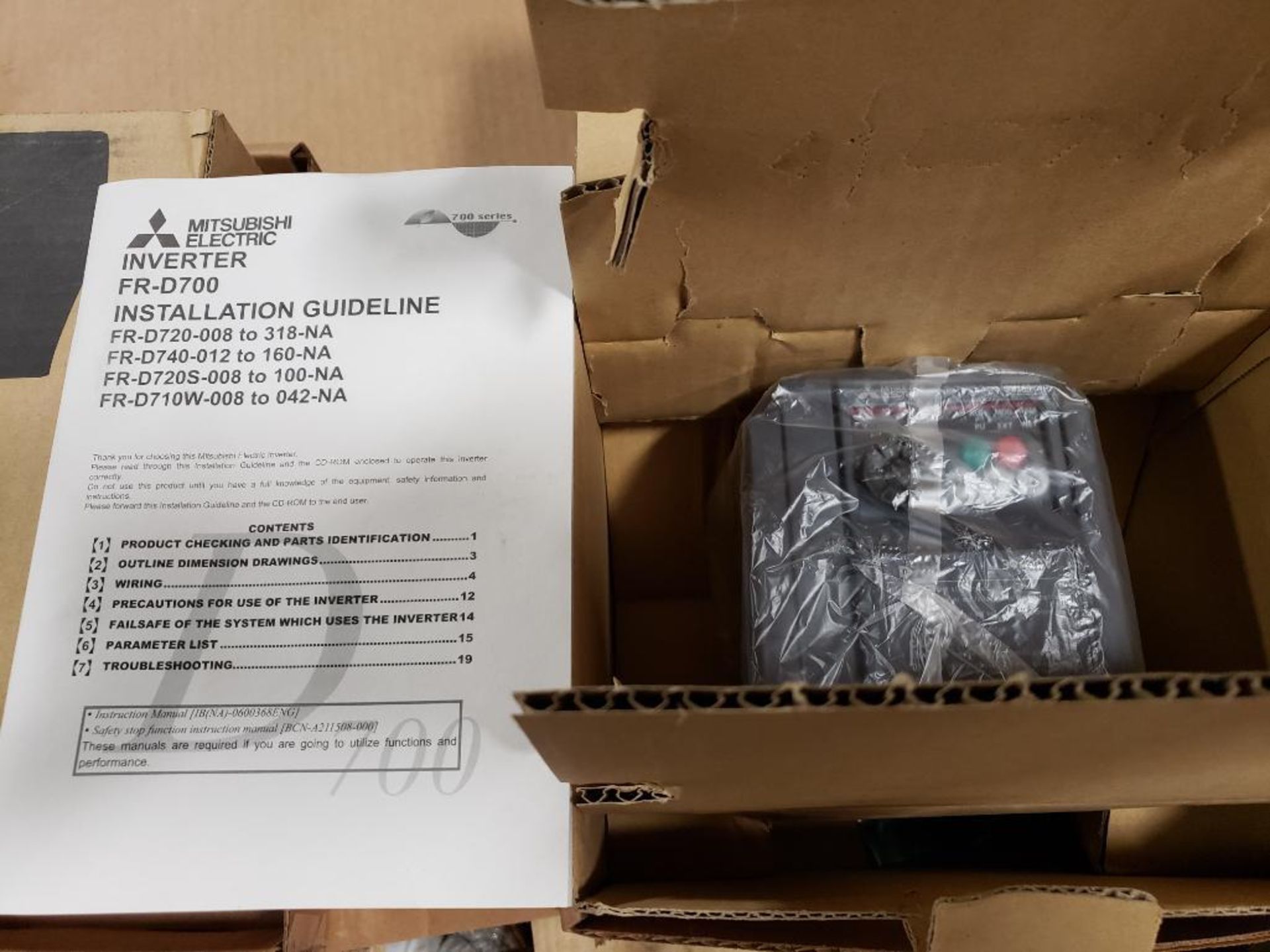 Mitsubishi Electric FR-D740-036-NA compact size inverter. New in box. - Image 4 of 4
