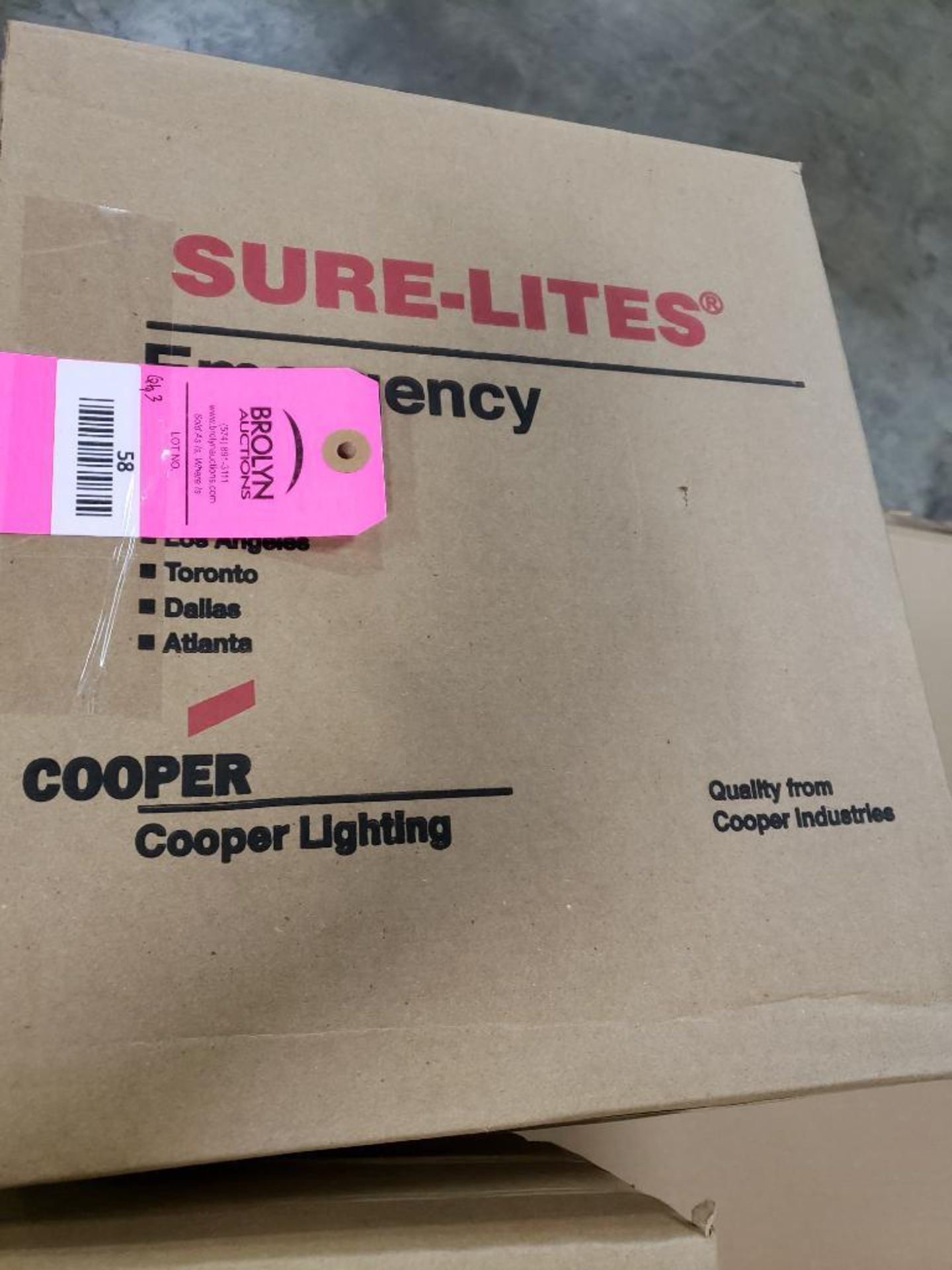 Qty 3 - Cooper Sure-Lites 49926227 emergency light, metal 2-head. New in box. - Image 2 of 4