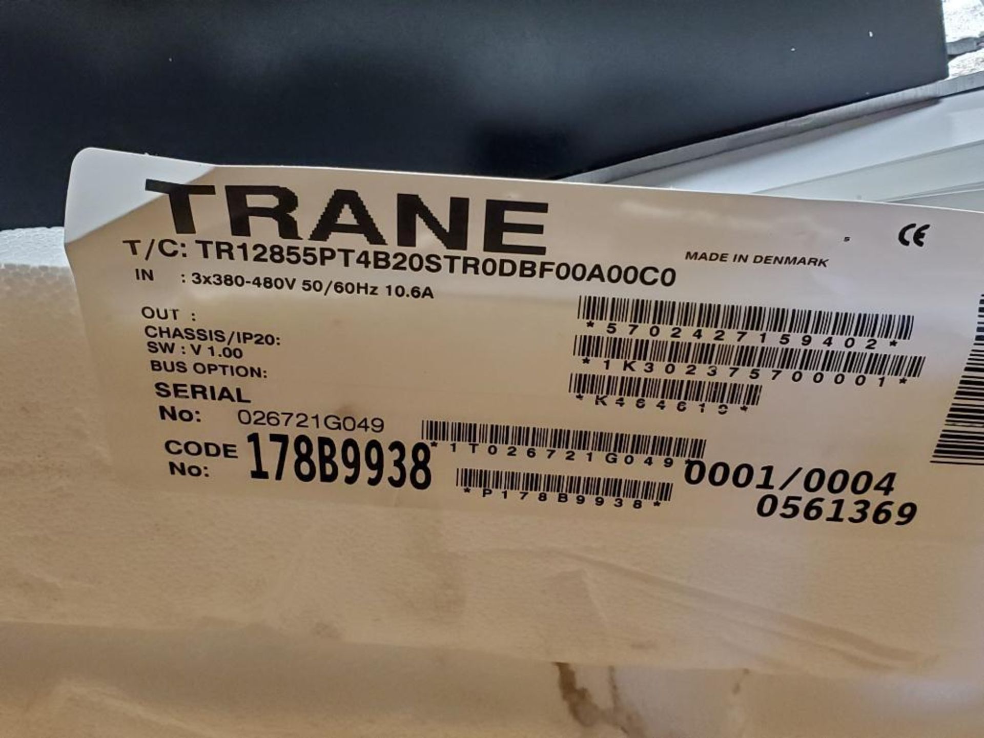 Trane 178B9938 TR1 Series variable frequency drive. TR12855PT4B20STR0DBF00A00C0. New in box. - Image 3 of 4