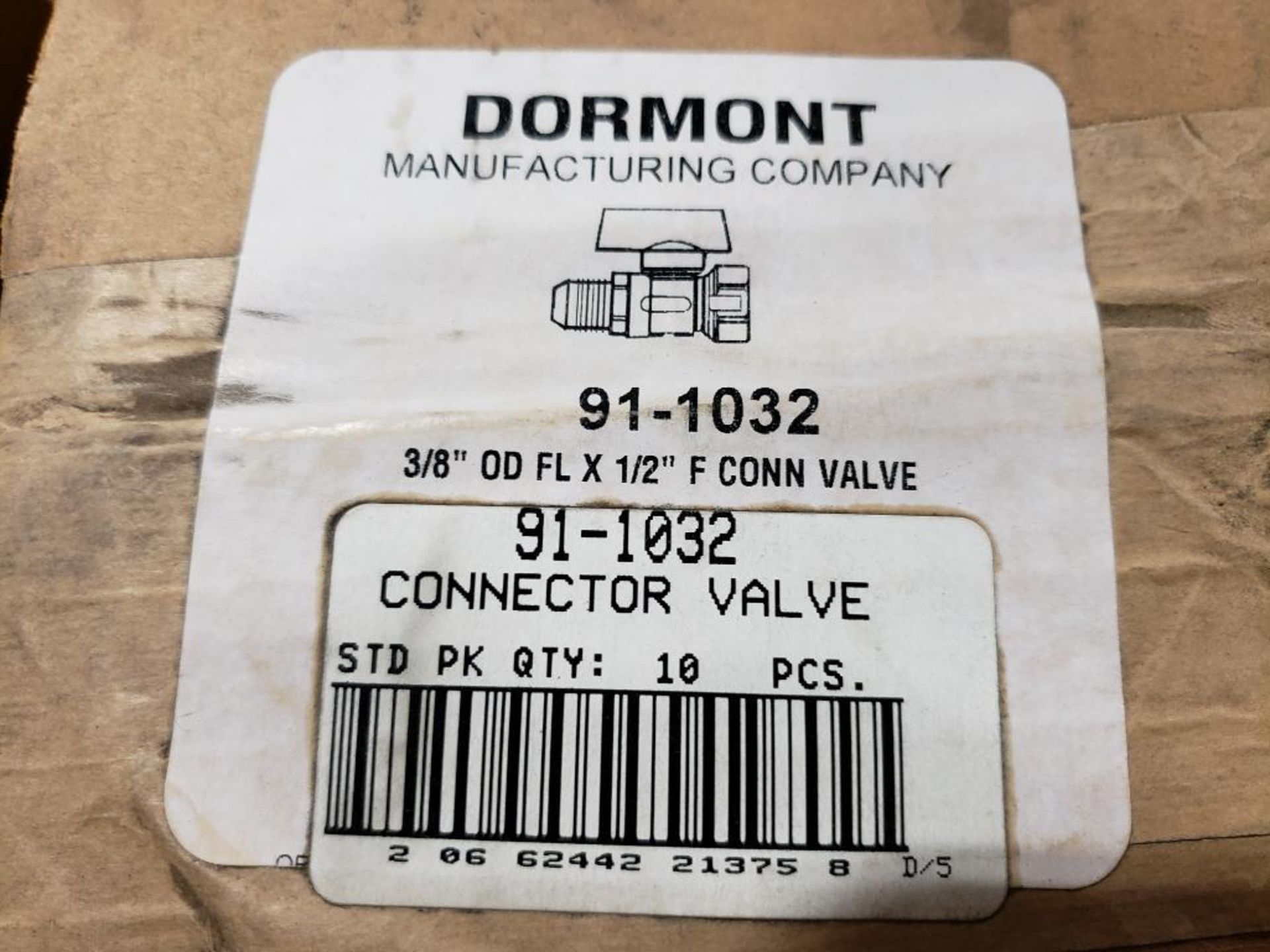 Qty 70 - Dormont brass valves. Part number 91-1032. New in bulk box, 7 boxes of 10. - Image 2 of 4