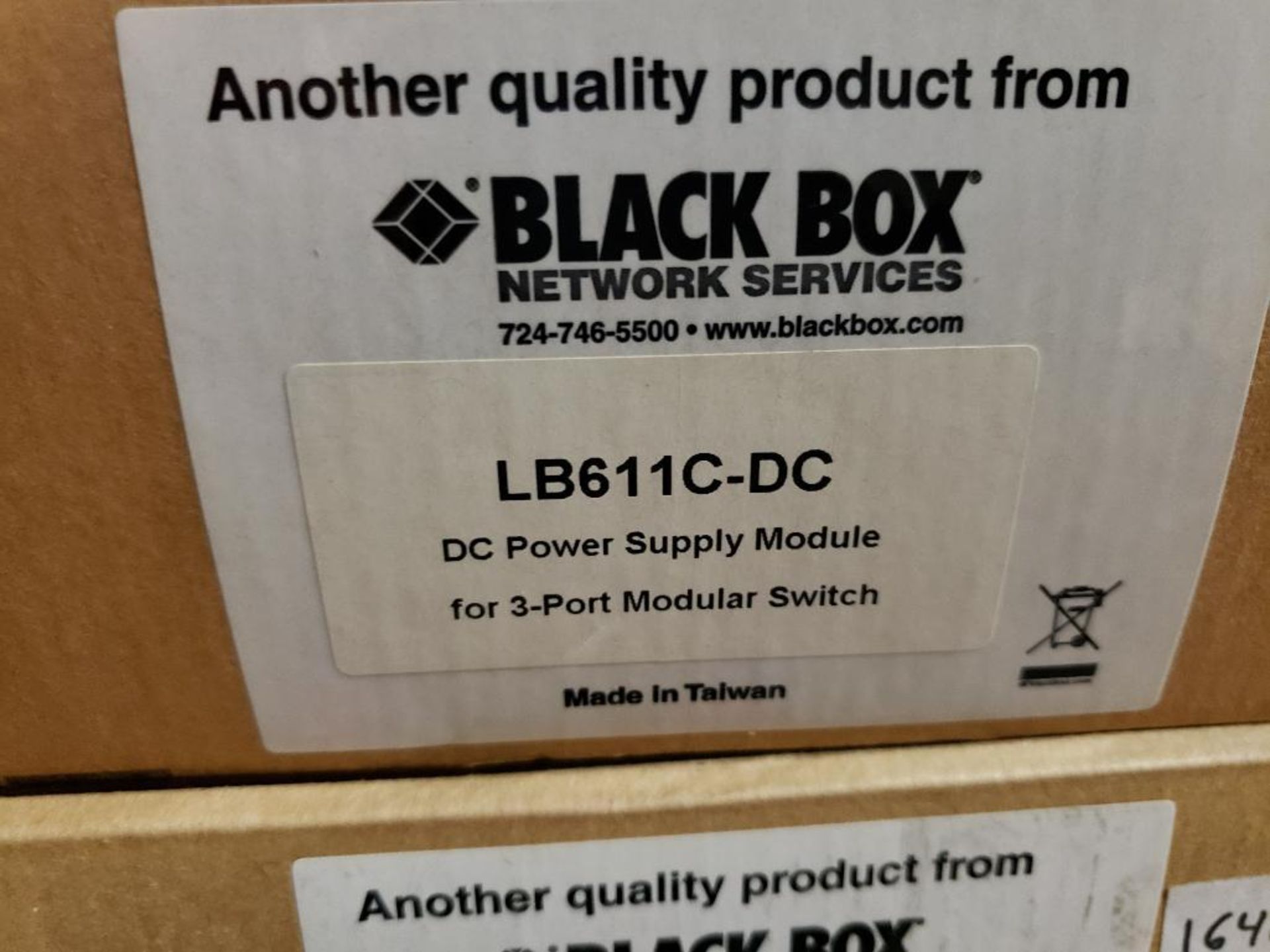 Qty 3 - Black Box. part number LB611C-DC. New in box. - Image 2 of 2