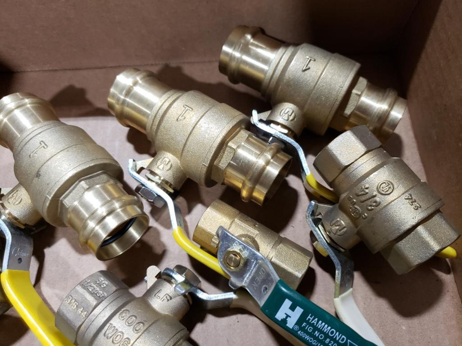 Qty 11 - Assorted brass valves. New as pictured. - Image 2 of 10