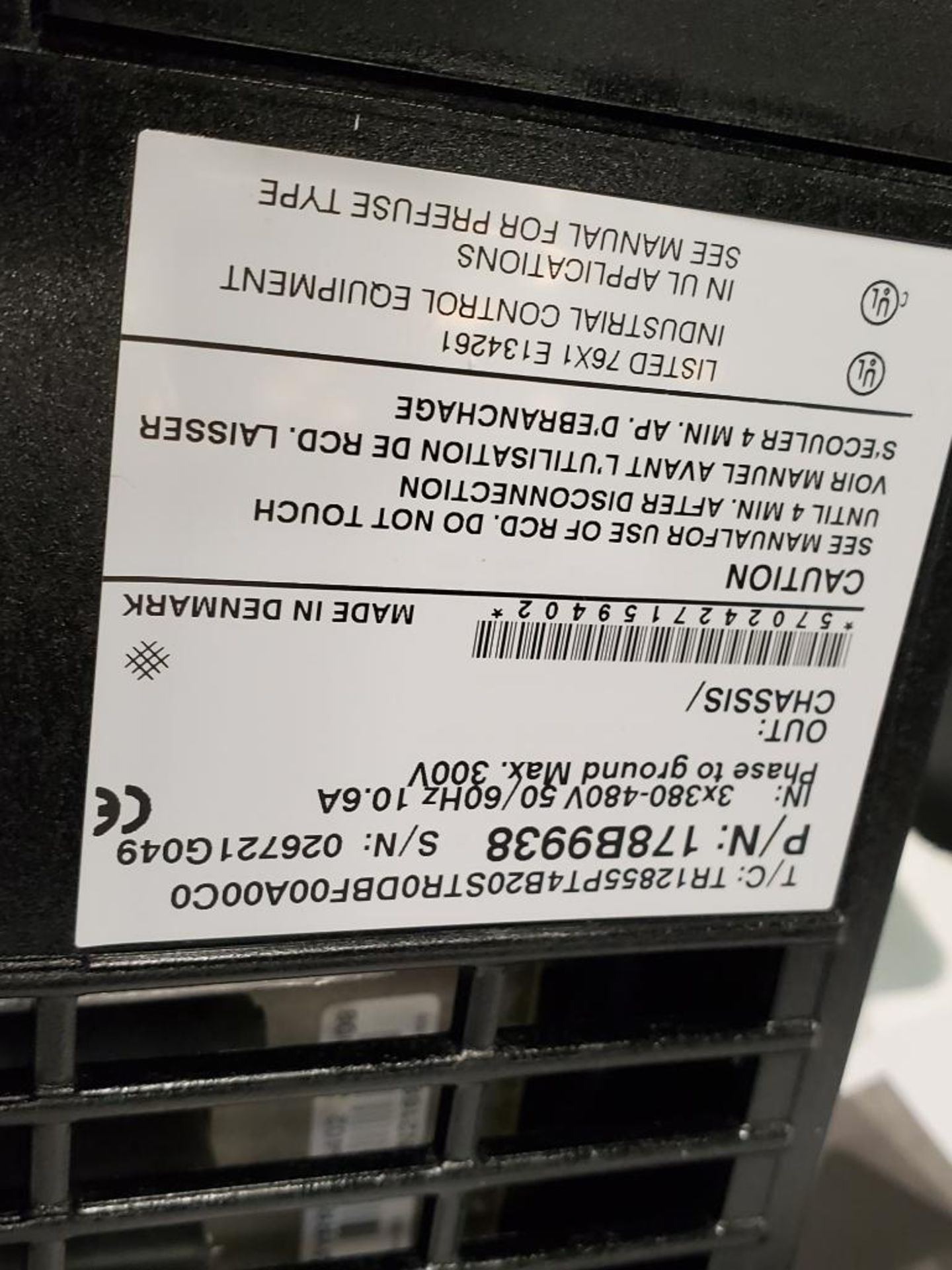 Trane 178B9938 TR1 Series variable frequency drive. TR12855PT4B20STR0DBF00A00C0. New in box. - Image 4 of 4