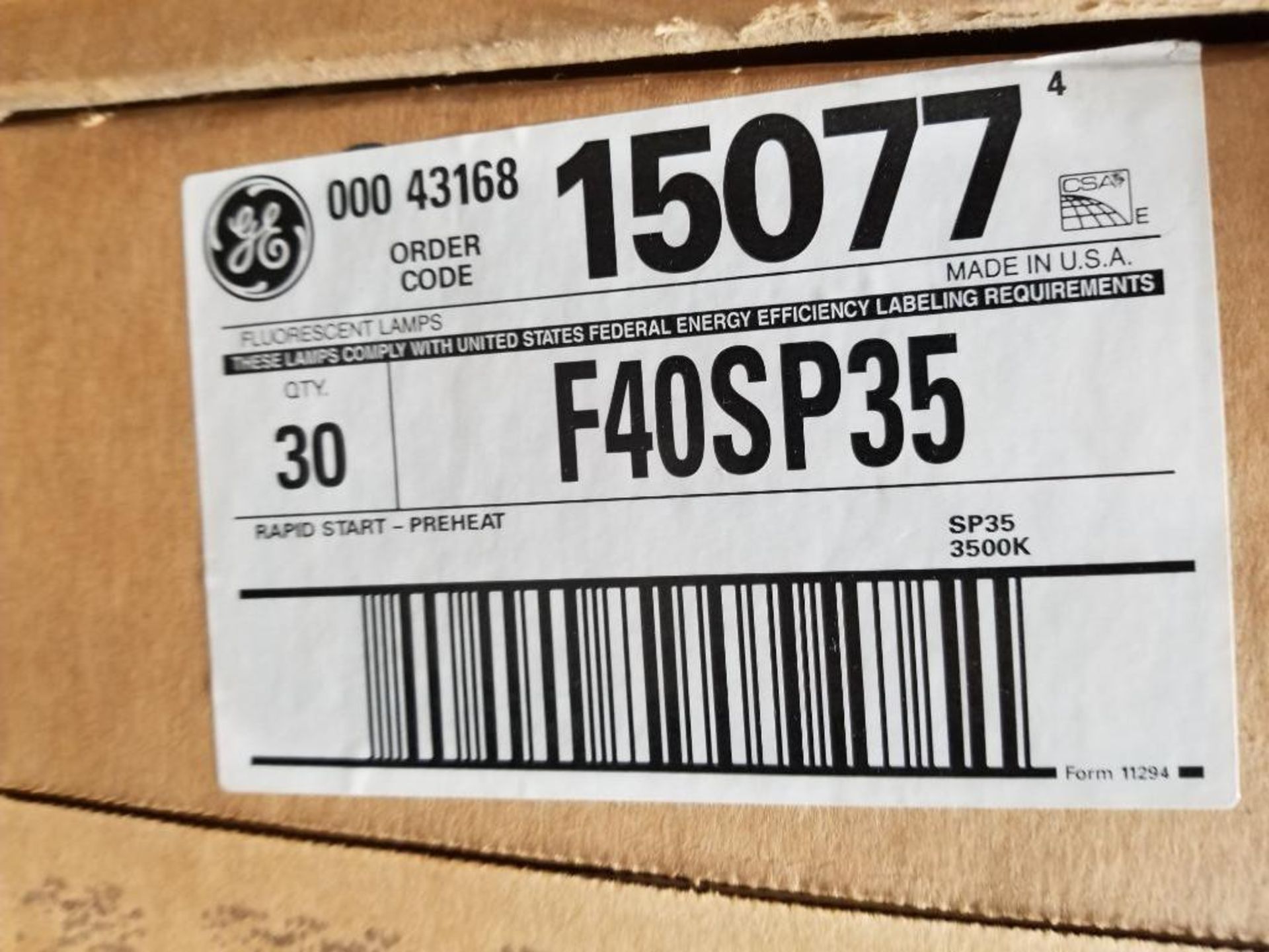 Qty 180 - GE bulbs. Part number F40SP35. - Image 4 of 4