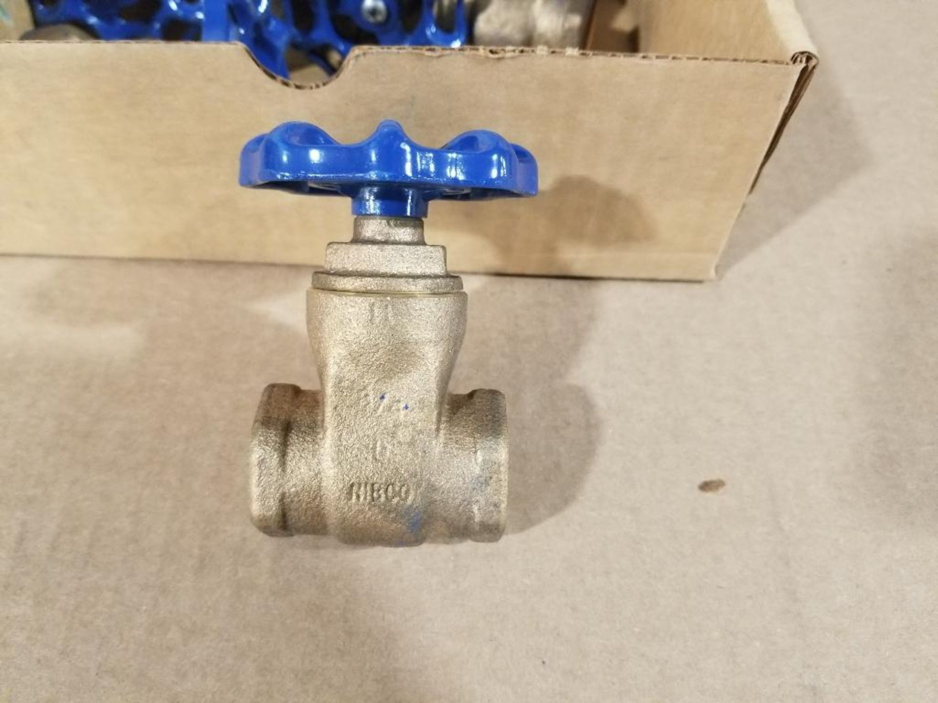 Qty 75 - Nibco 3/4in brass threaded shut off valve. New in bulk box.