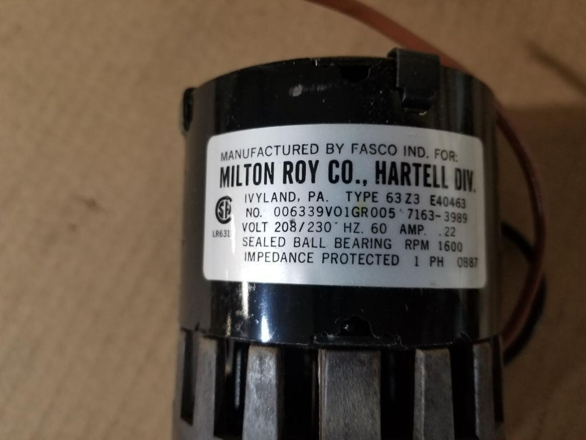 Qty 10 - Milton Roy Fasco pumps. Type 63-Z3- E40463. - Image 5 of 5