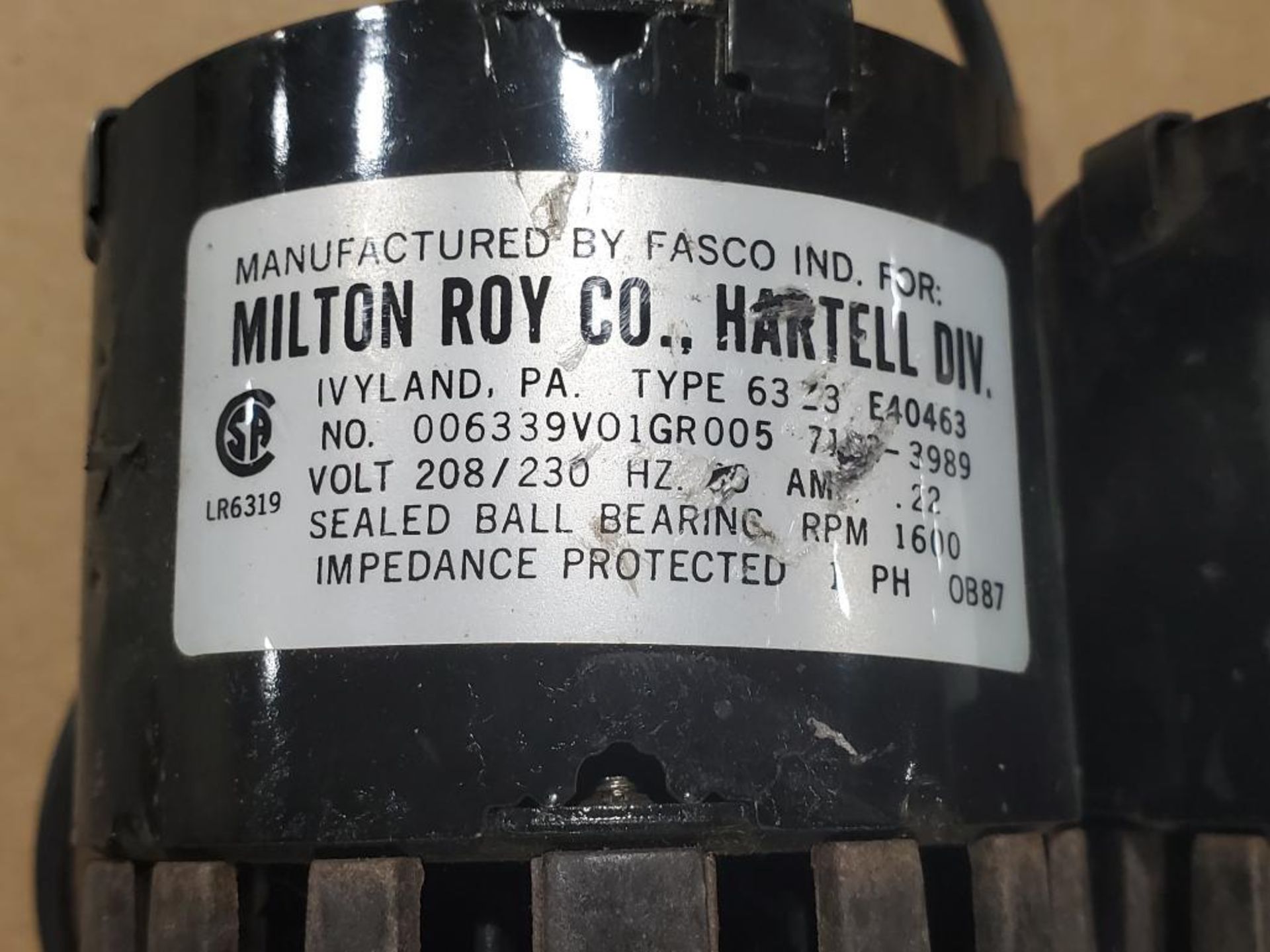 Qty 10 - Milton Roy Fasco pumps. Type 63-Z3- E40463. - Image 4 of 4