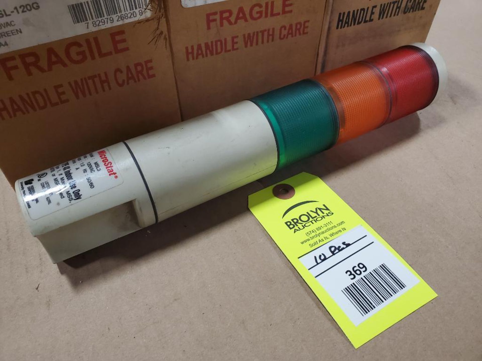 Qty 10 - Microstat machine beacon light.