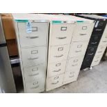 Qty 3 - 4-drawer file cabinets.