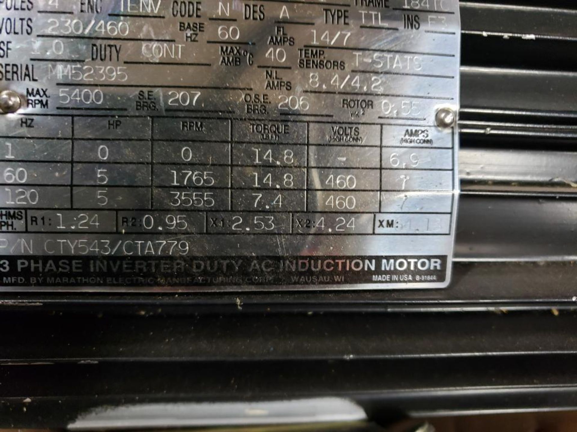 Control Techinques motor with encoder and gearbox. - Image 5 of 9