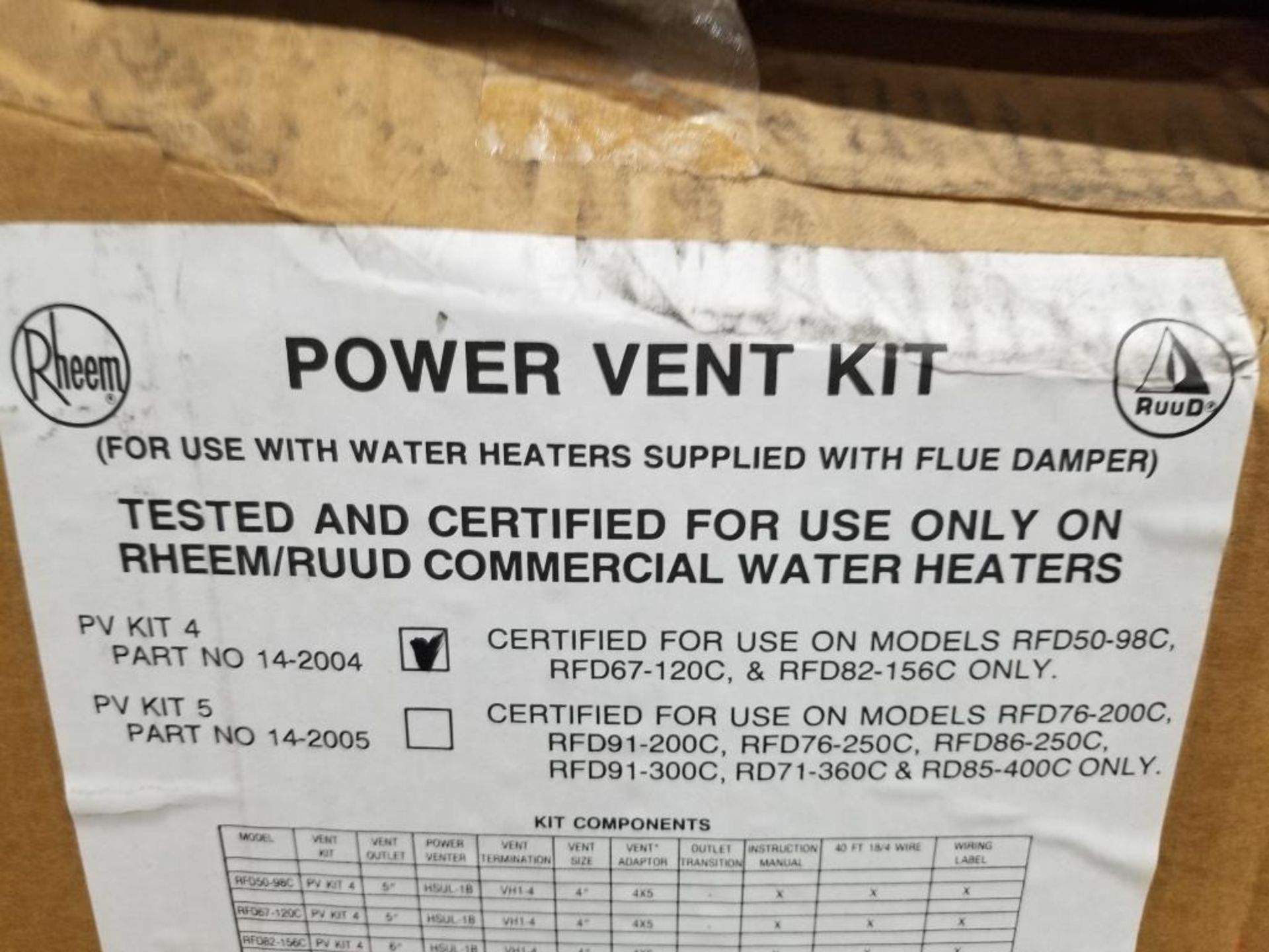 Qty 2 - Rheem commercial power venter. Part number HSUL-1B. - Image 2 of 3