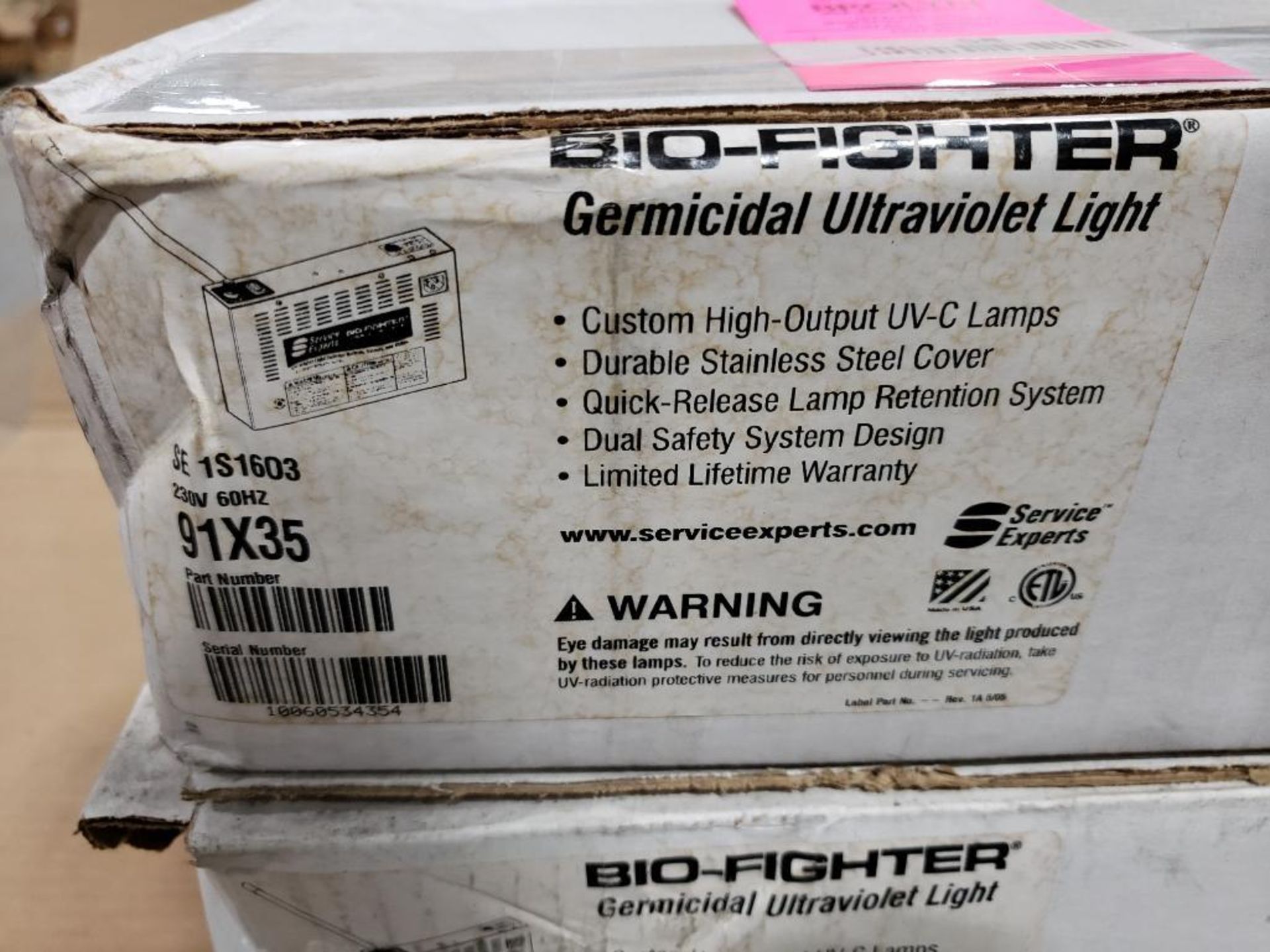 Qty 3 - Service Experts. Bio-Fighter germicidal ultraviolet light. - Image 2 of 4