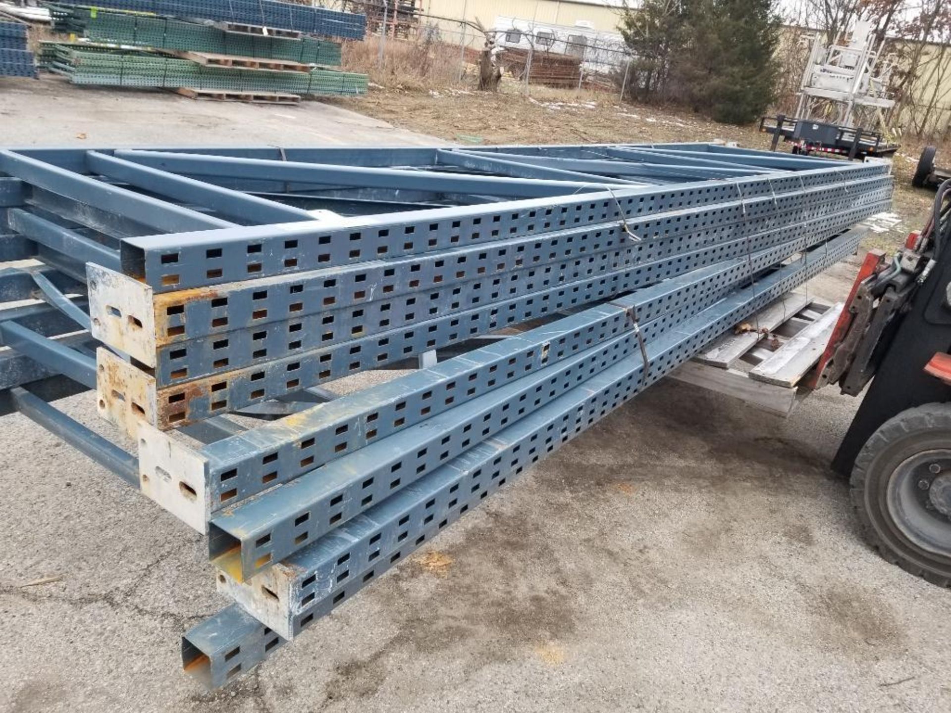 Qty 8 - Pallet racking uprights. 210in tall x 49in wide. - Image 7 of 7