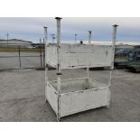 Qty 2 - Steel stackable containers. 60in x 41in x 21in container. 44in with legs.