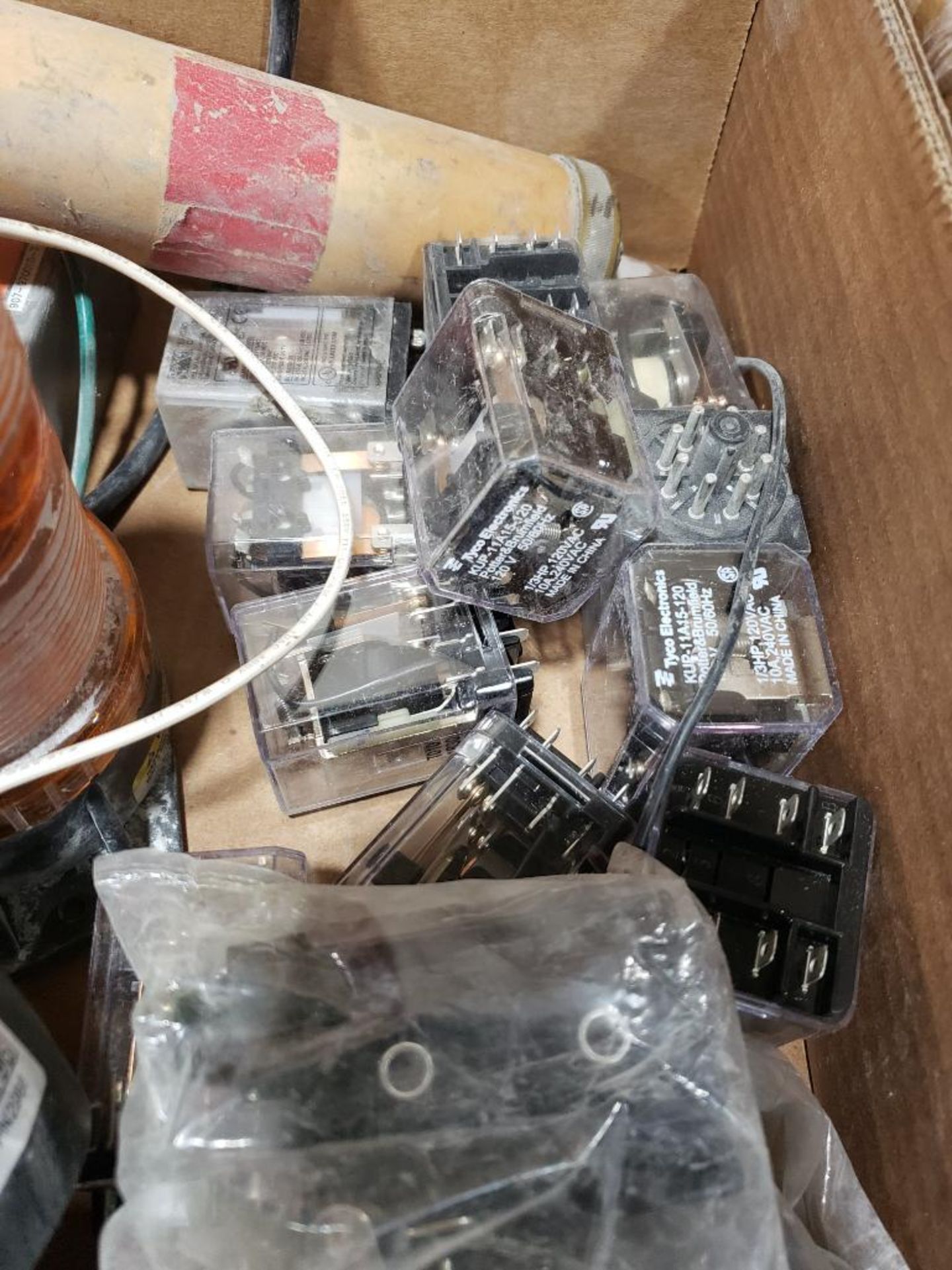 Qty 3 - Boxes of assorted electrical parts. - Image 8 of 18