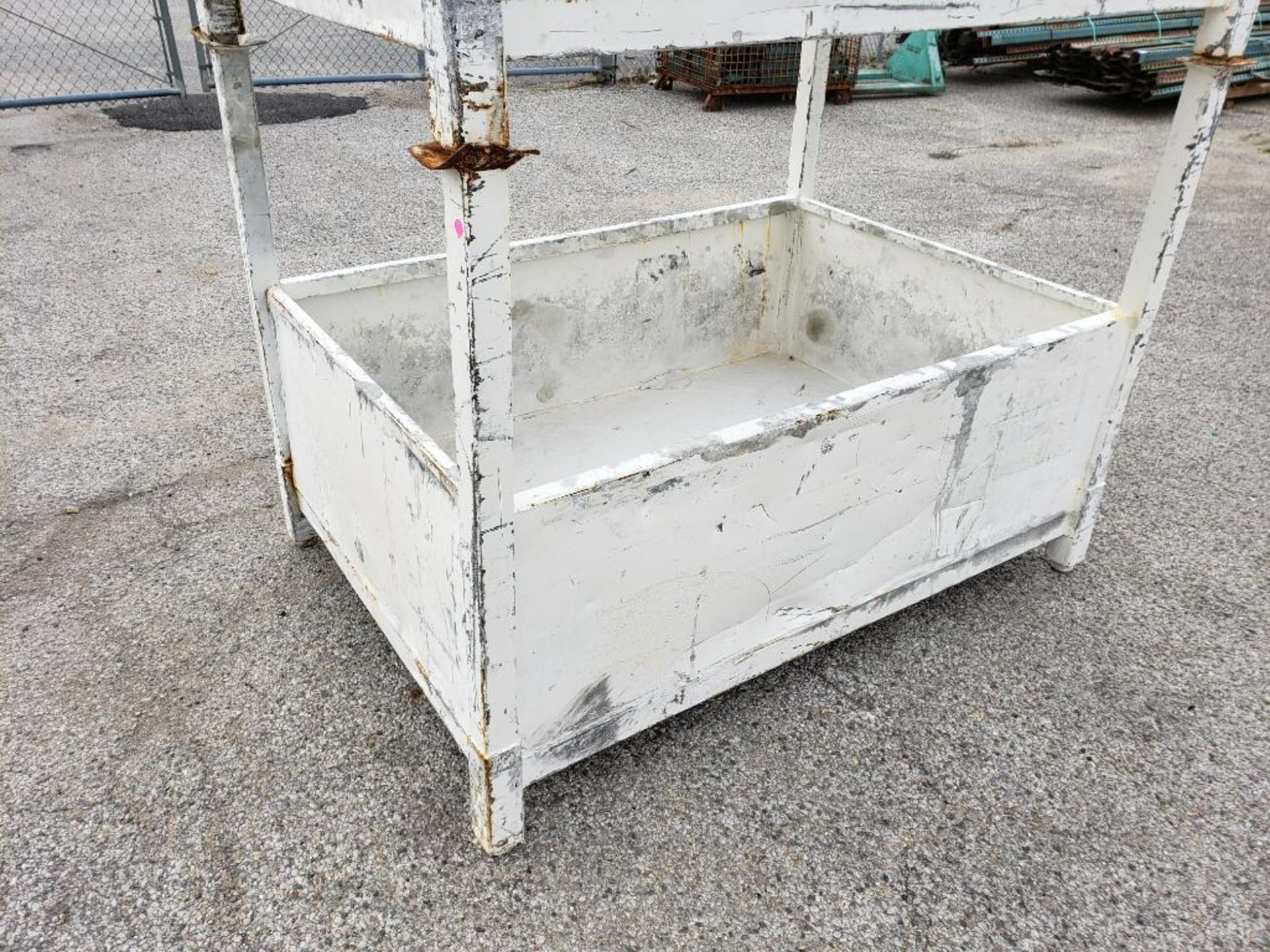 Qty 2 - Steel stackable containers. 60in x 41in x 21in container. 44in with legs. - Image 2 of 5