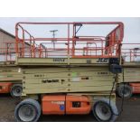 40ft lift JLG electric scissor lift. Model 4069LE. 800lb capacity. Model year 2014. 48v. 467 hours.