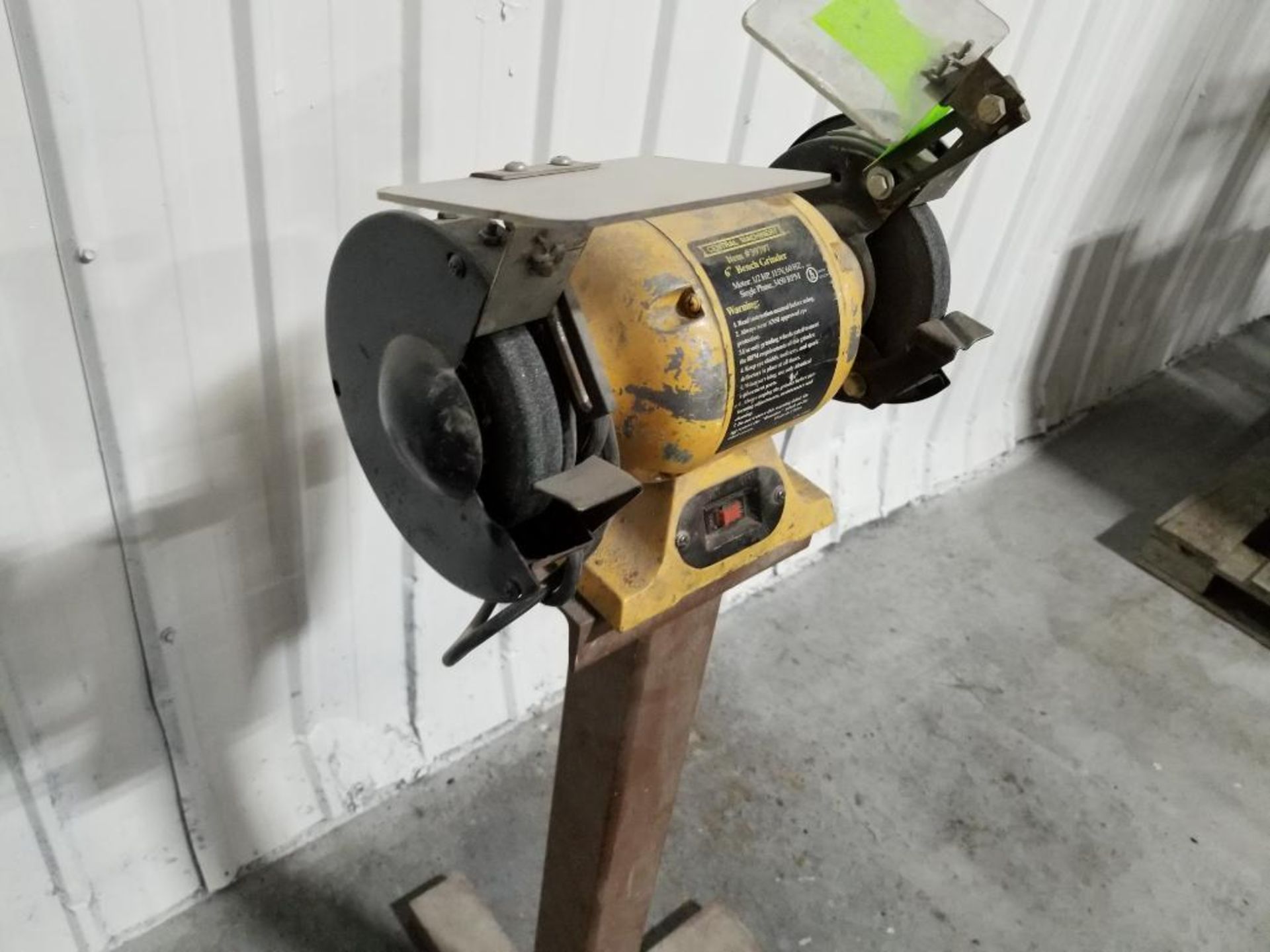 Central Machinery 6in double end bench grinder with stand. 115v single phase. - Image 8 of 9