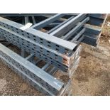 Qty 8 - Pallet racking uprights. 211in tall x 49in wide.