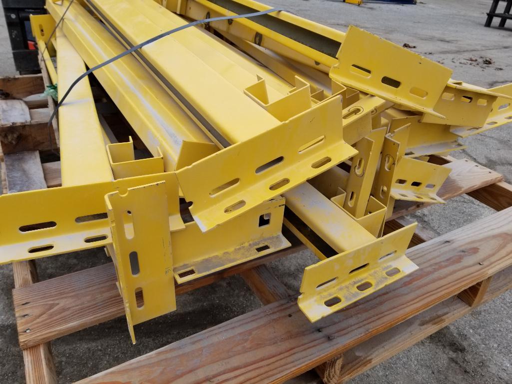 Qty 16 - Pallet racking pass through cross bars. 53in long.