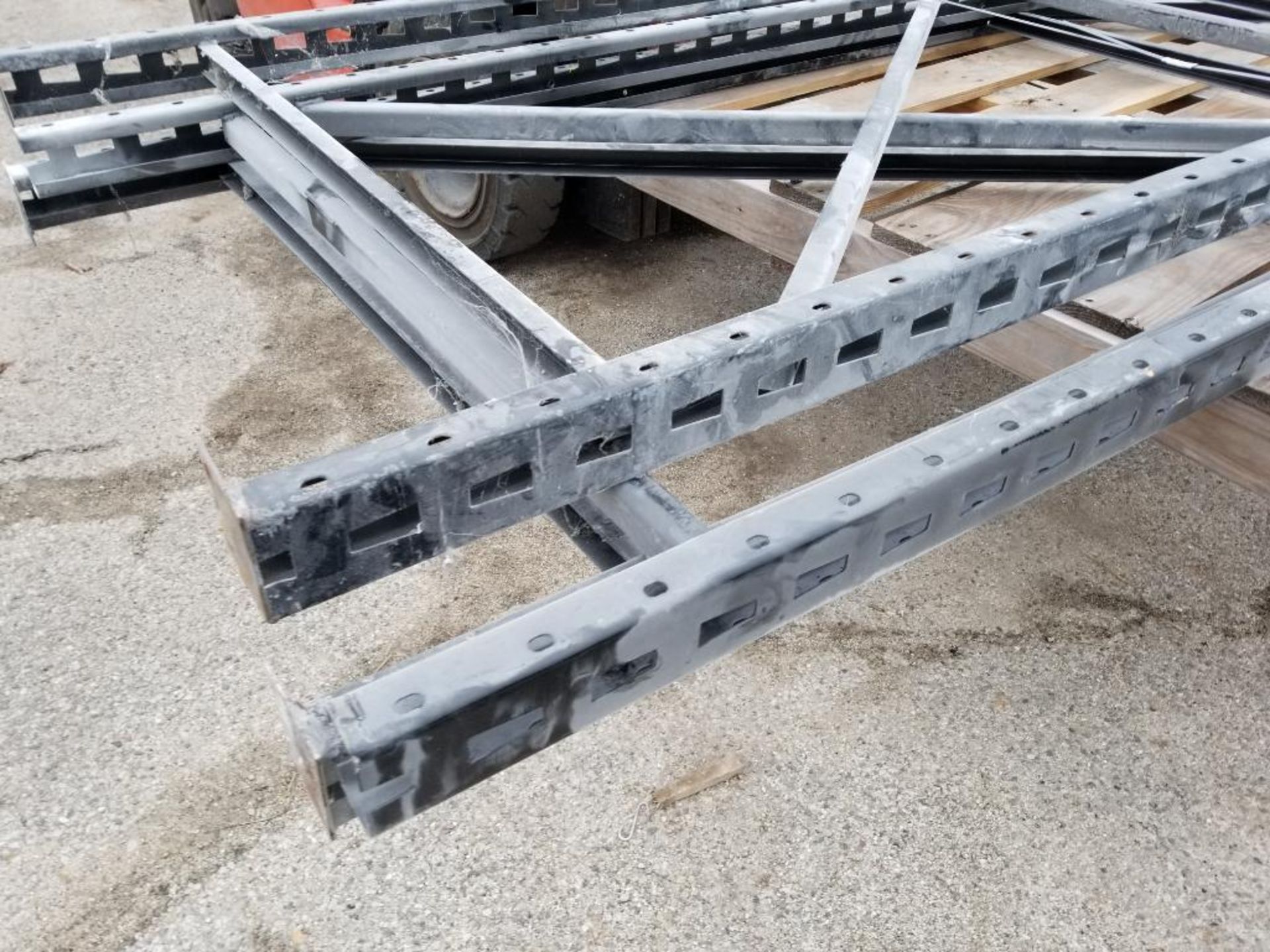Qty 3 - Pallet racking uprights. 144in tall x 42in wide. - Image 6 of 6