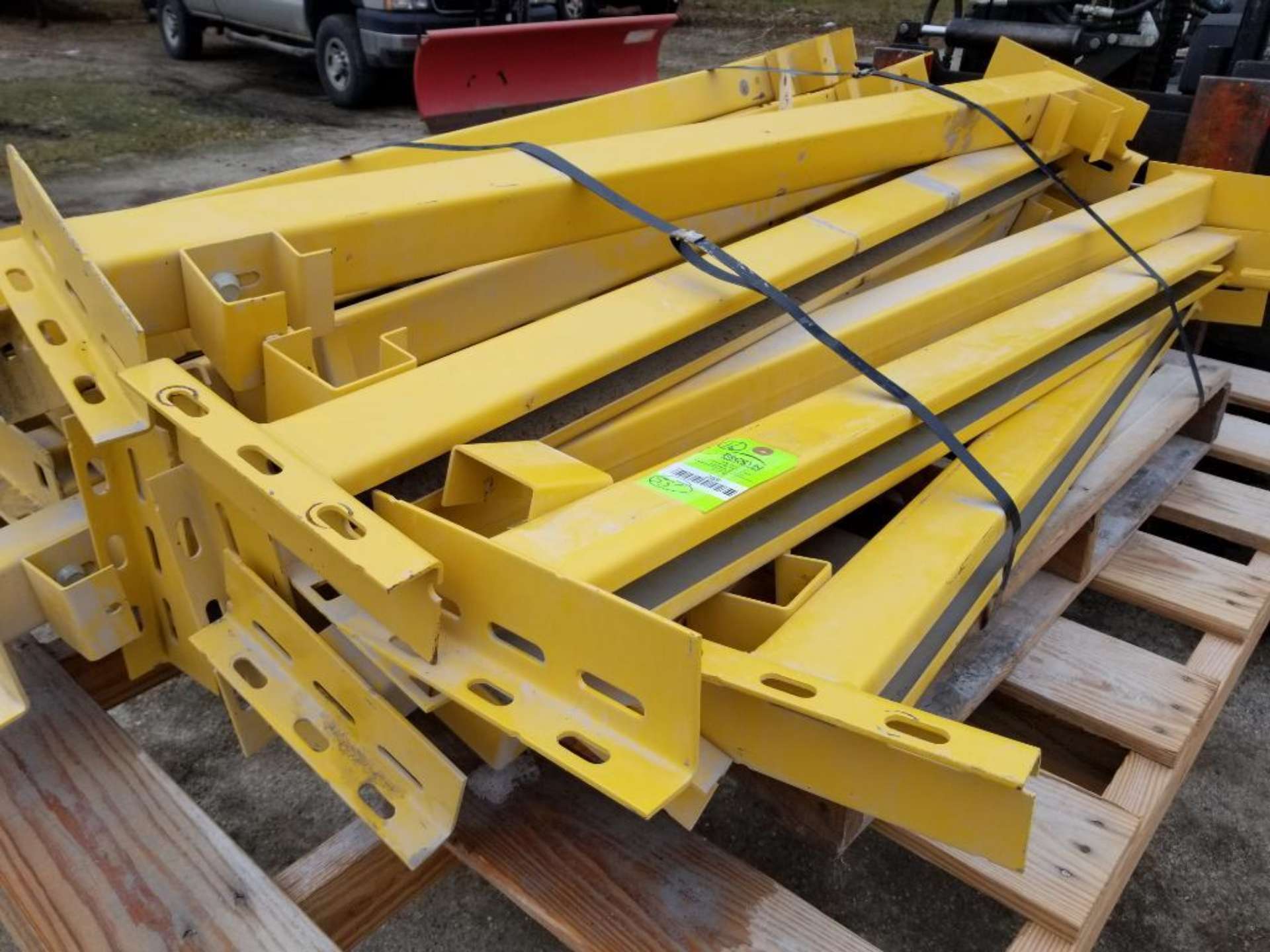 Selective Racking Cross Bars Qty 16 - Pallet racking pass through cross bars. 53in long.