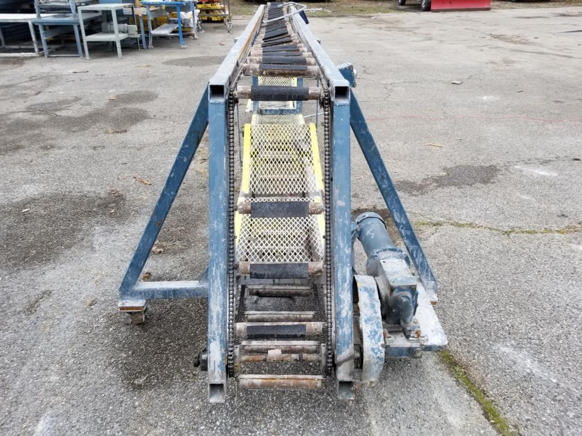 Steel conveyor. 18ft long. - Image 8 of 9