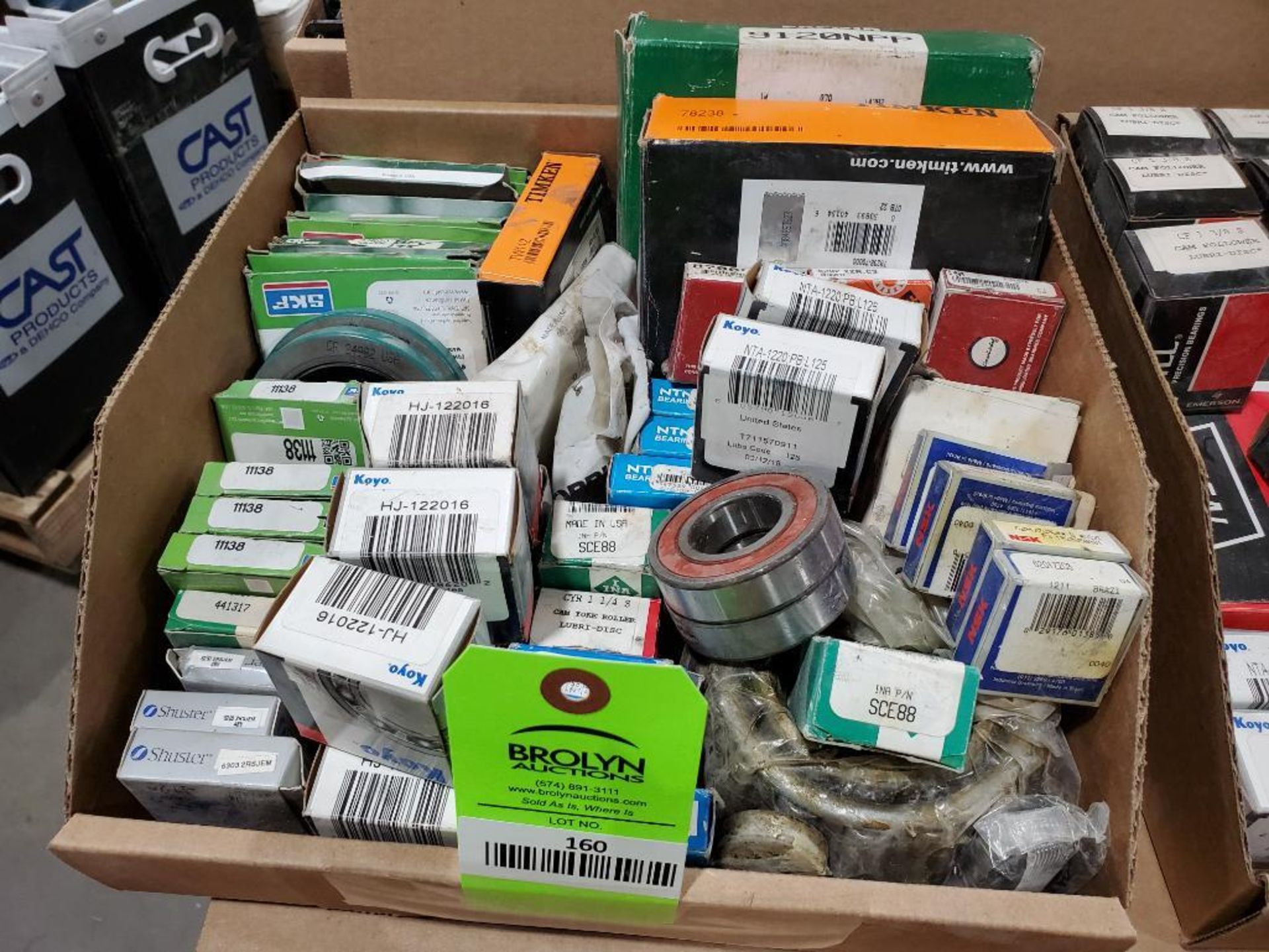 Assorted bearings. New as pictured.