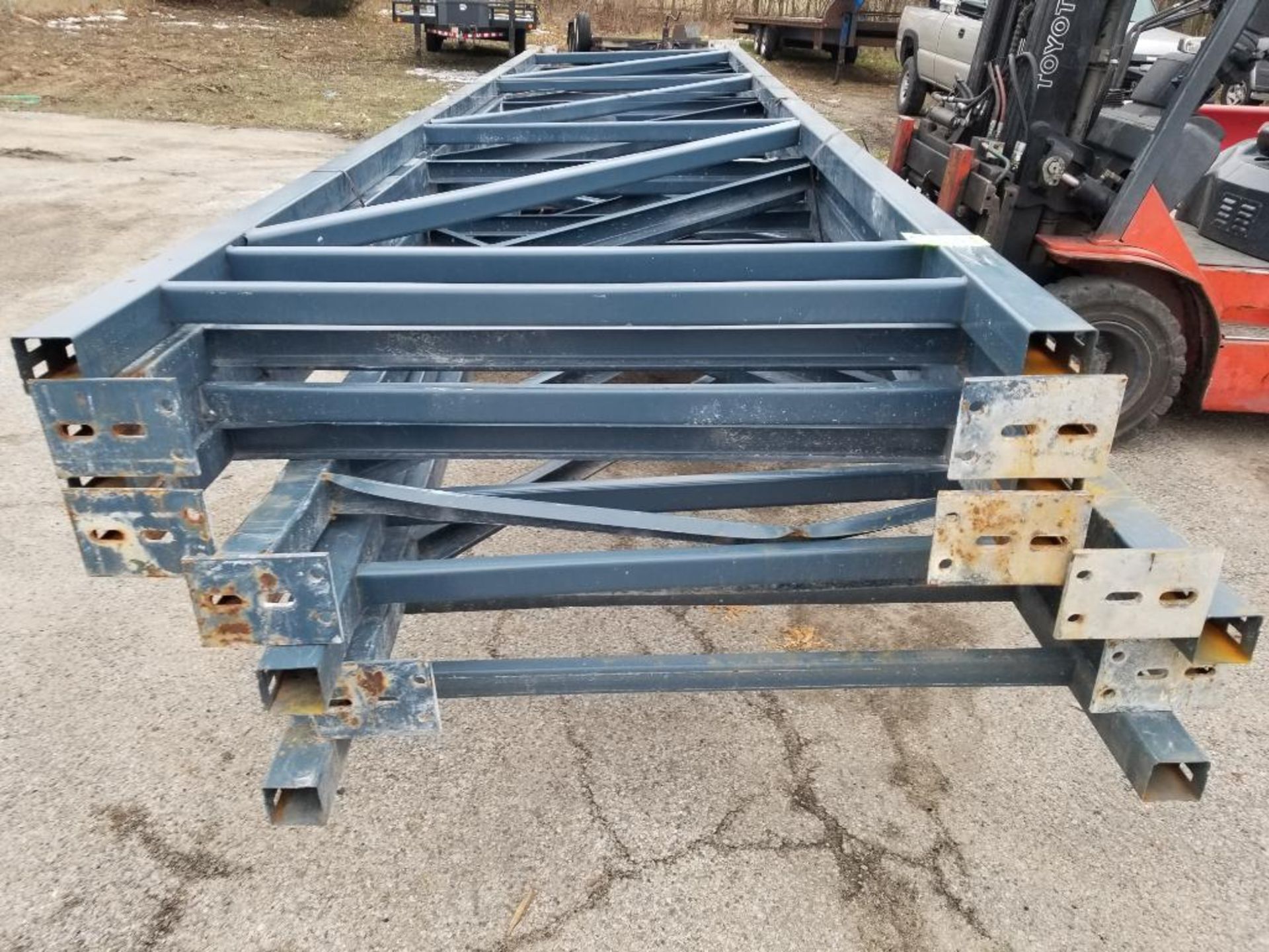 Qty 8 - Pallet racking uprights. 210in tall x 49in wide. - Image 6 of 7