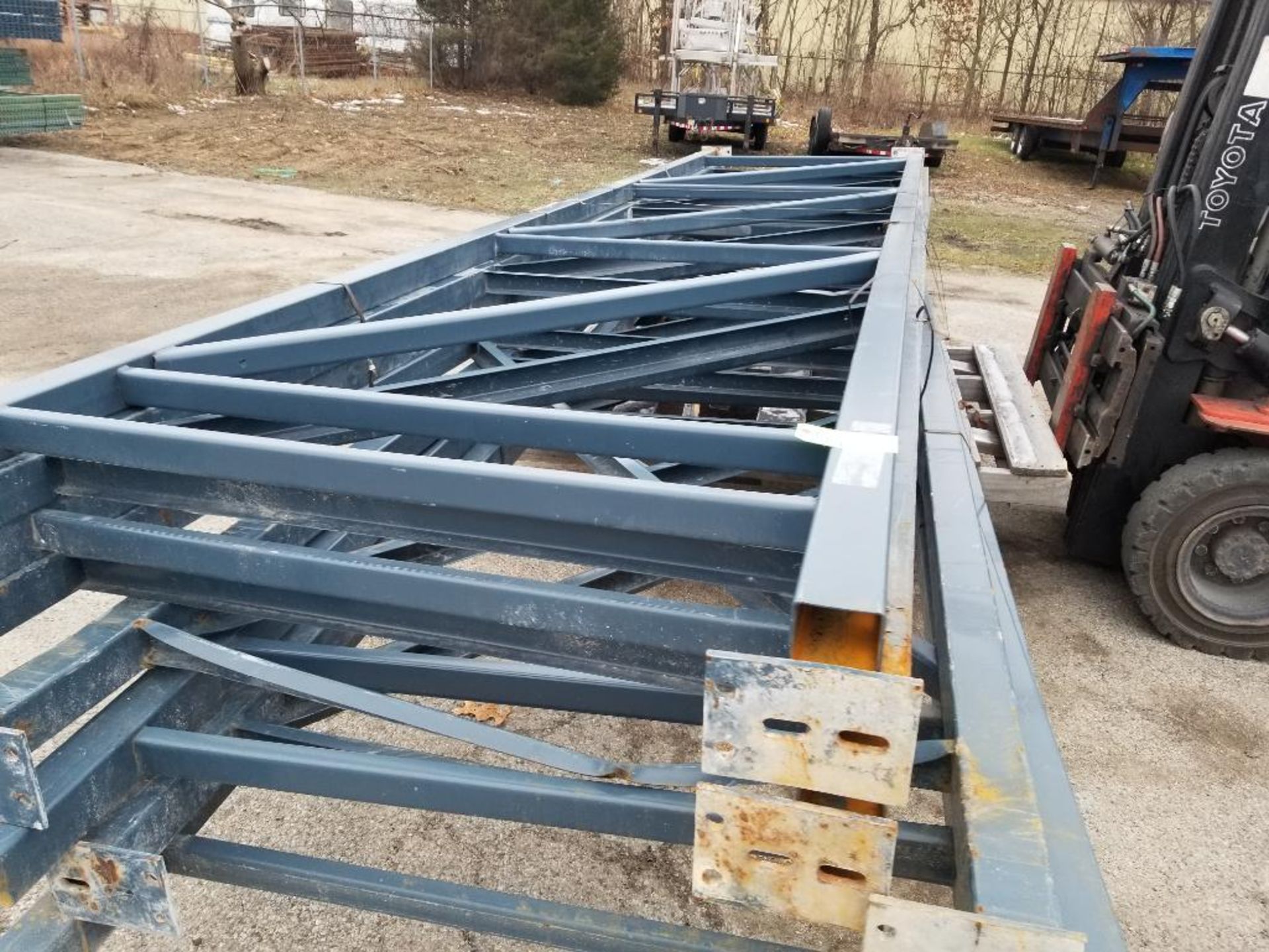 Qty 8 - Pallet racking uprights. 210in tall x 49in wide. - Image 2 of 7