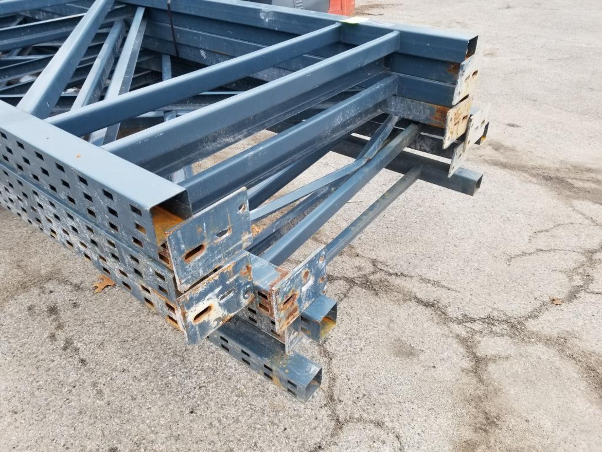 Qty 8 - Pallet racking uprights. 210in tall x 49in wide. - Image 4 of 7